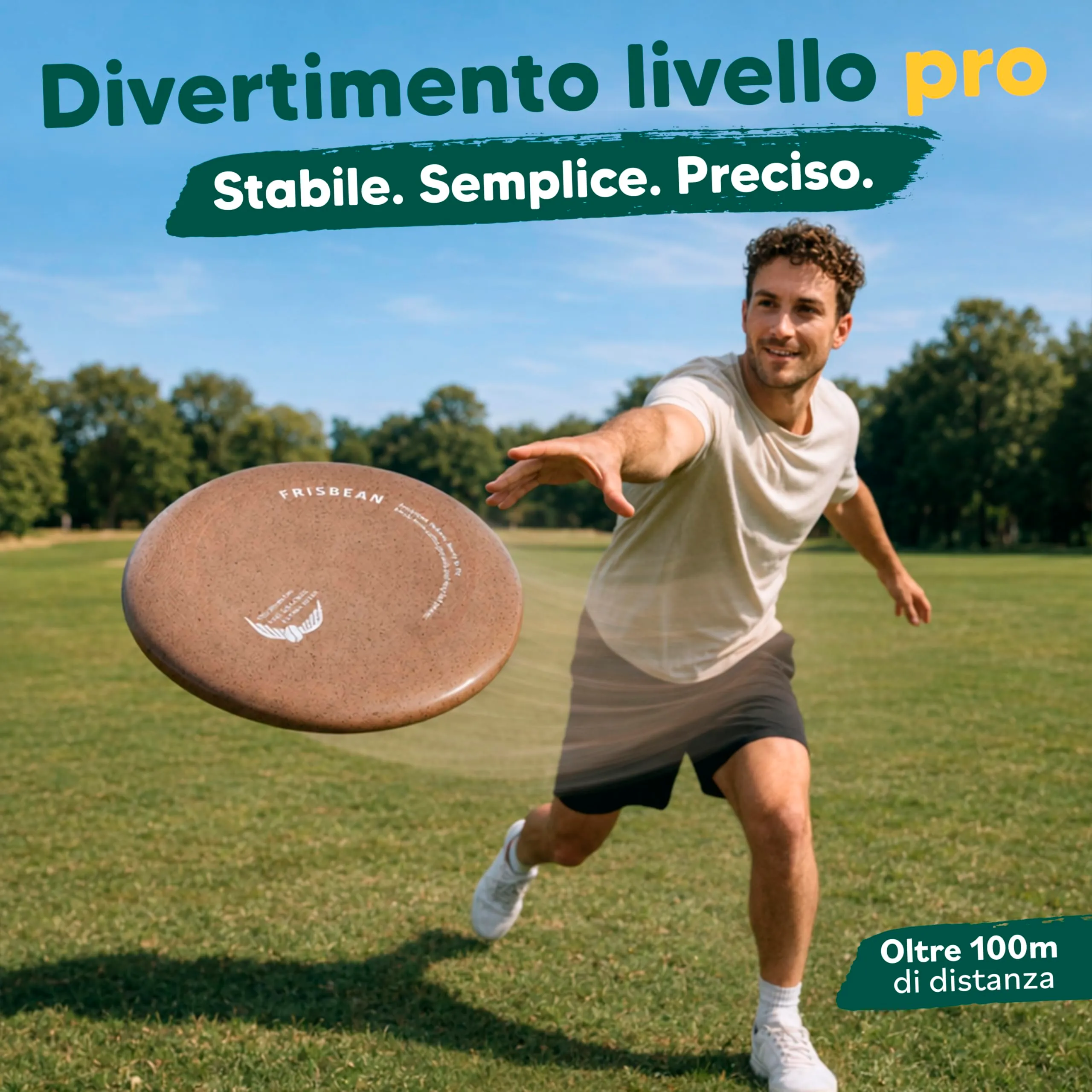 two46 KINDSKOPF Frisbee 175g – Disco Volante Ultimate sostenibile in plastica Riciclata – Frisbee Professionale per Spiaggia e Parco – Gioco all'aperto Antiscivolo - immagine 3