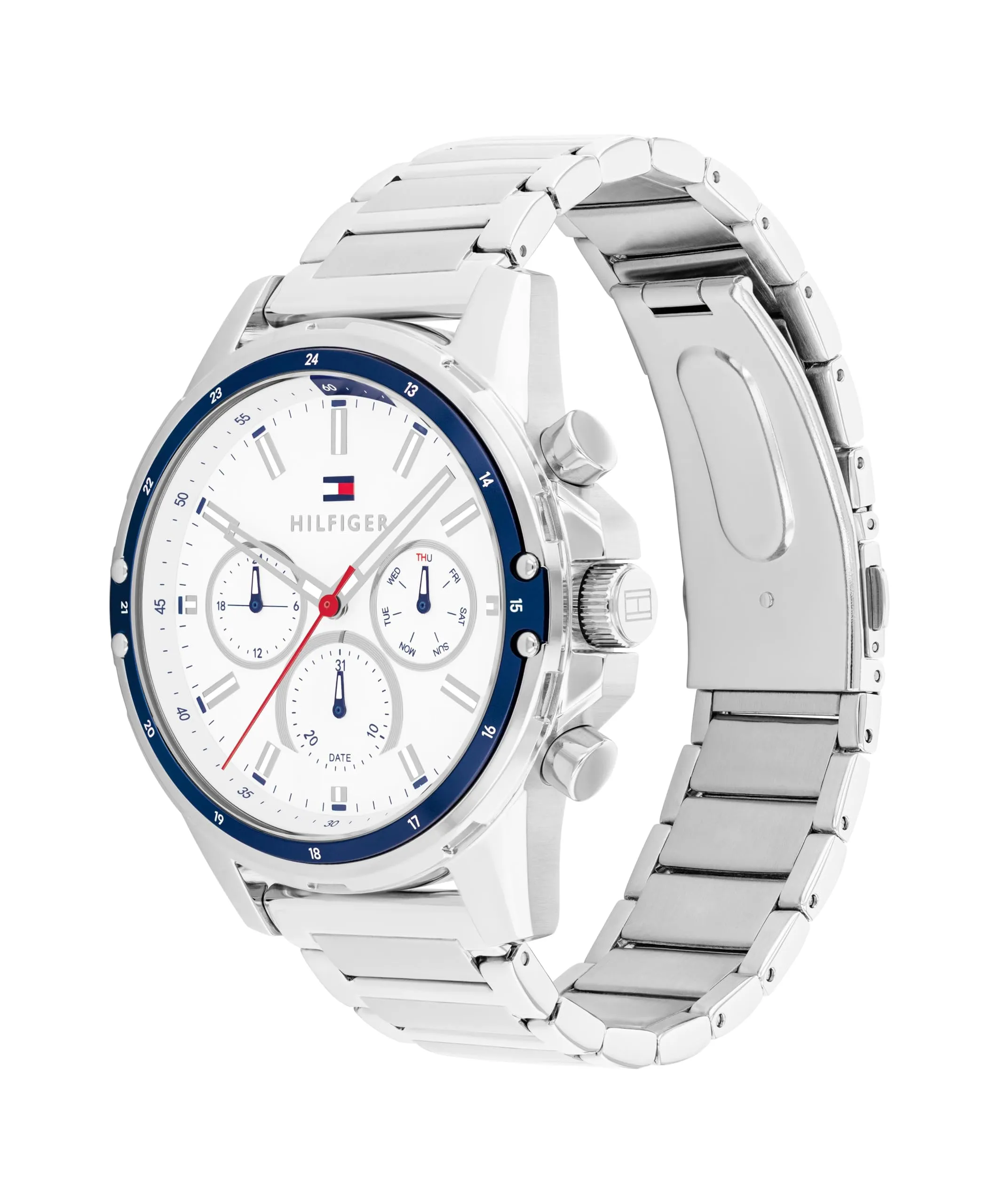Tommy Hilfiger Orologio Multifunzione Analogico al Quarzo da Uomo con Cinturino in Acciaio Inossidabile o in Silicone - immagine 2