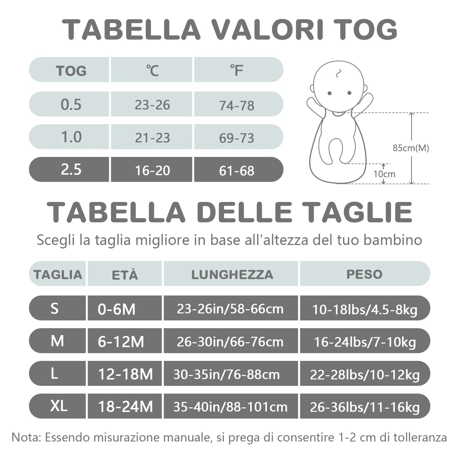 Mosebears Mosbears Sacco nanna invernale per bambini, 2,5 Tog, 100% cotone, diverse dimensioni dalla nascita fino a 24 mesi, adatto per tutto l'anno(Rinoceronte,XL(18 a 24 mesi)) - immagine 7