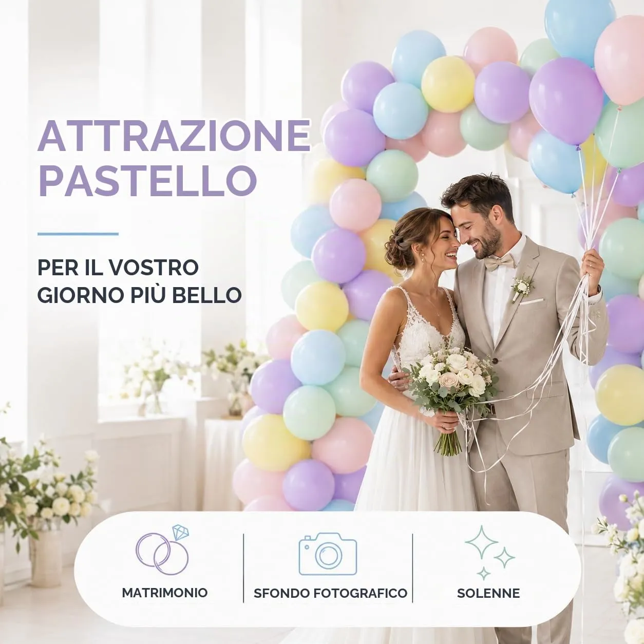 50 palloncini color pastello a forma di macaron, diametro 35 cm, per compleanni, matrimoni e feste, gonfiabili ad aria ed elio (colori a scelta) - immagine 4