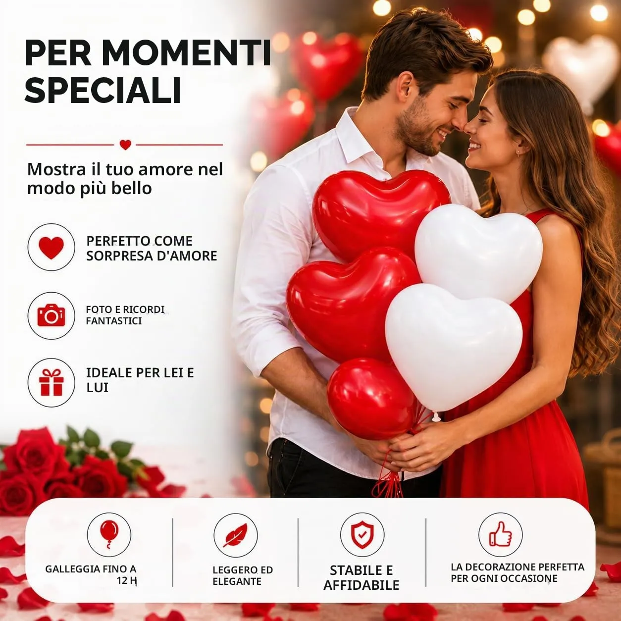 50x palloncini (cuore) - immagine 2