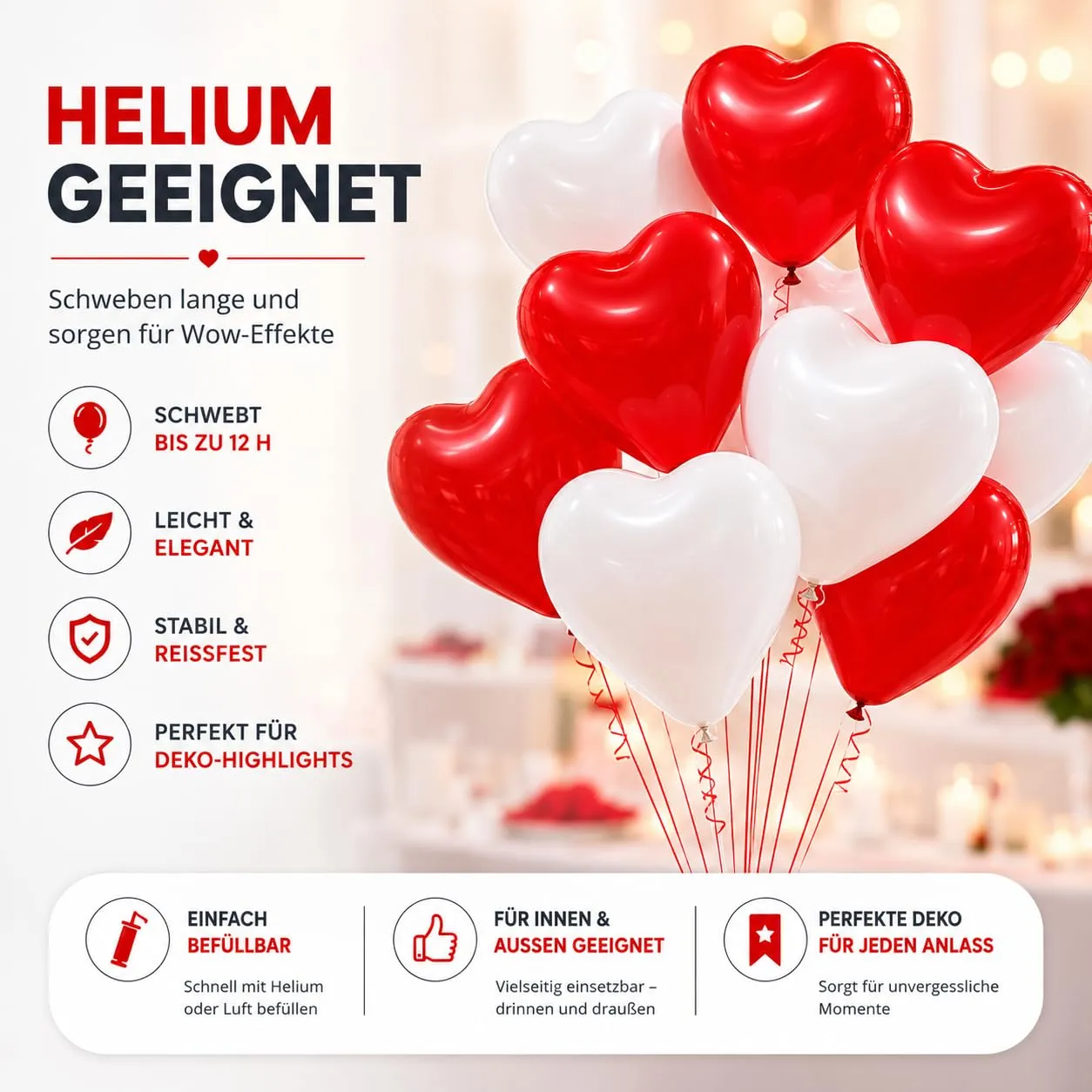 50x palloncini (cuore) - immagine 6