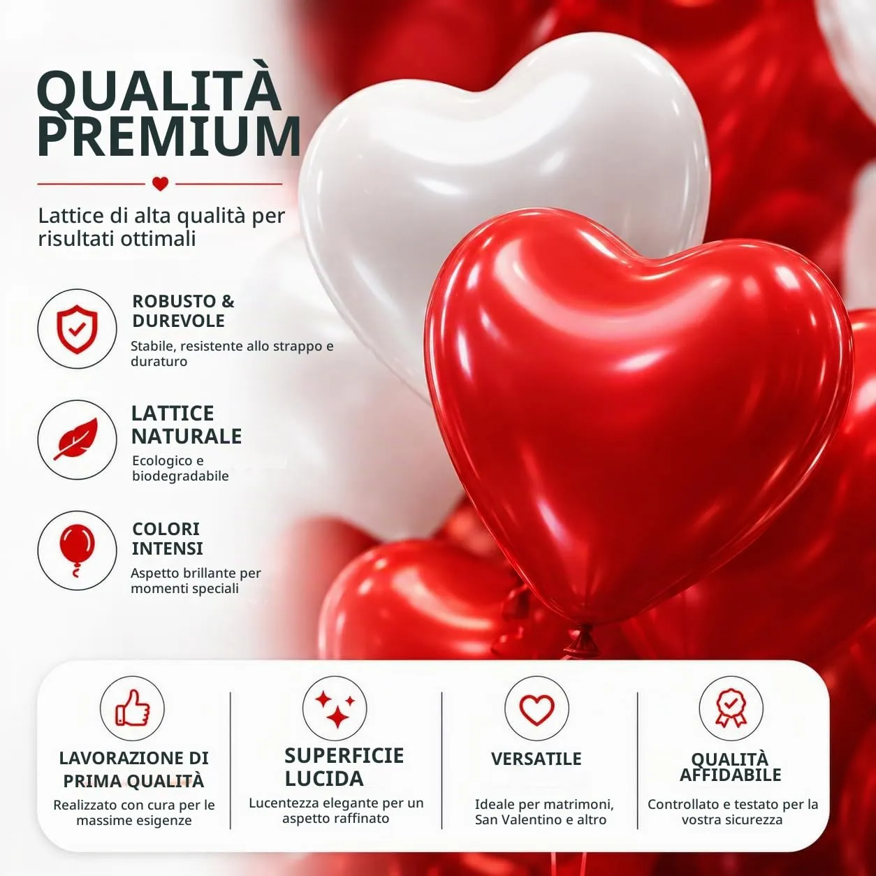 50x palloncini (cuore) - immagine 7