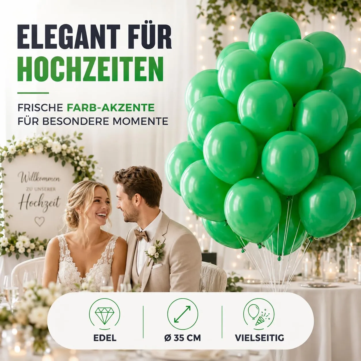 TK Gruppe Timo Klingler 50x palloncini Ø 35 cm Palloncini, adatti all'elio - come decorazione, decorazione per matrimoni, compleanni e feste - immagine 4