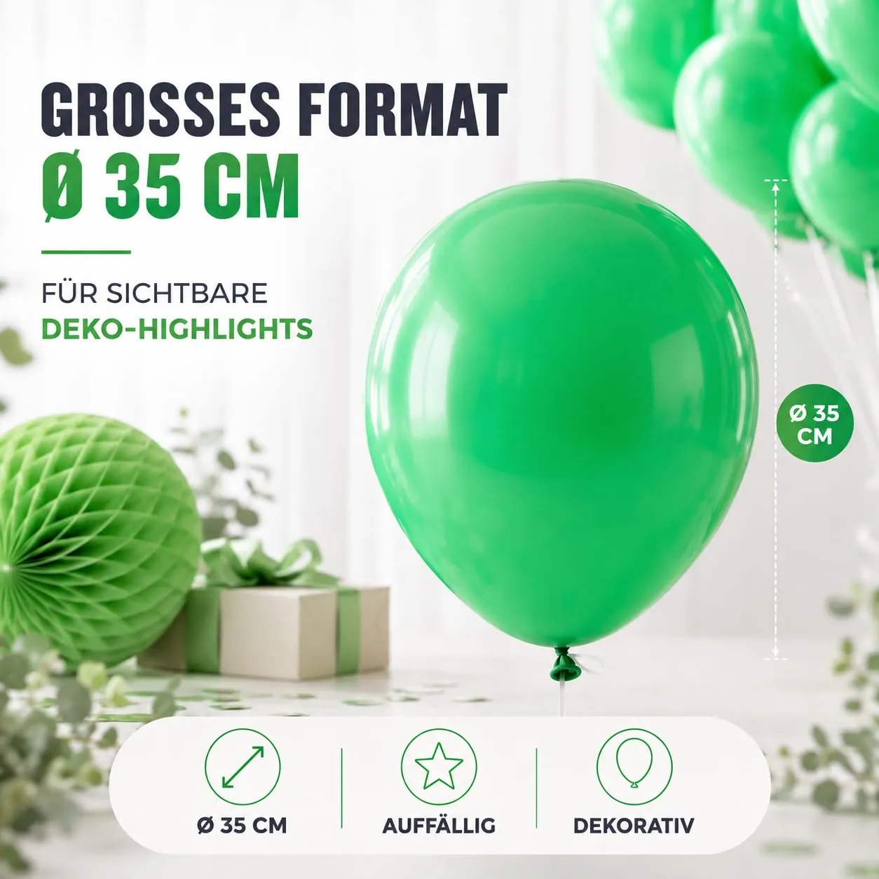 TK Gruppe Timo Klingler 50x palloncini Ø 35 cm Palloncini, adatti all'elio - come decorazione, decorazione per matrimoni, compleanni e feste - immagine 7
