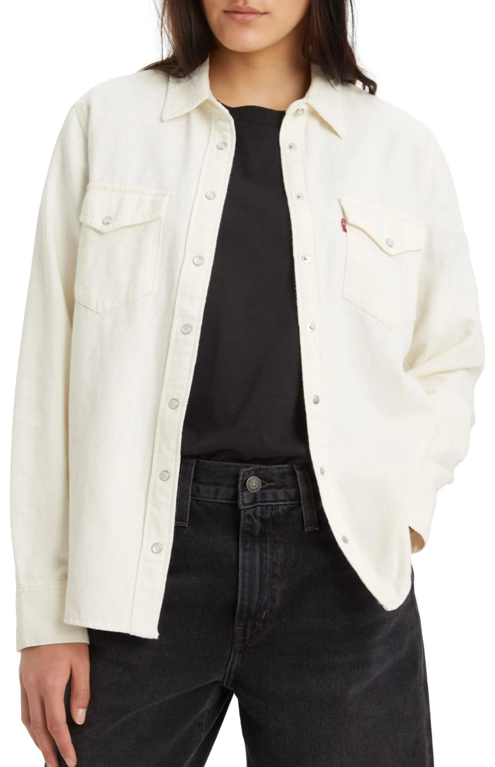 Levi's Iconic Western, Donna, Ecru Crew 4, XS - immagine 4