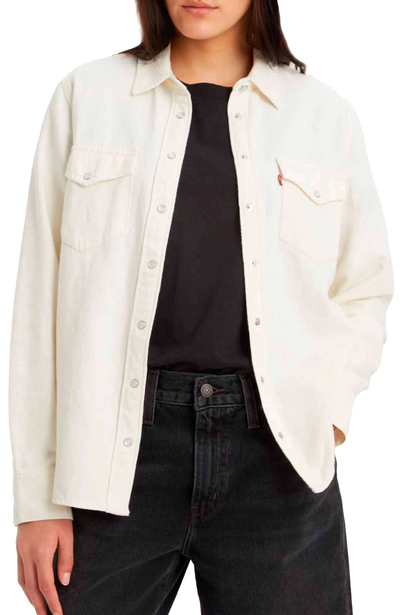 Levi's Iconic Western, Donna, Ecru Crew 4, XS - immagine 7