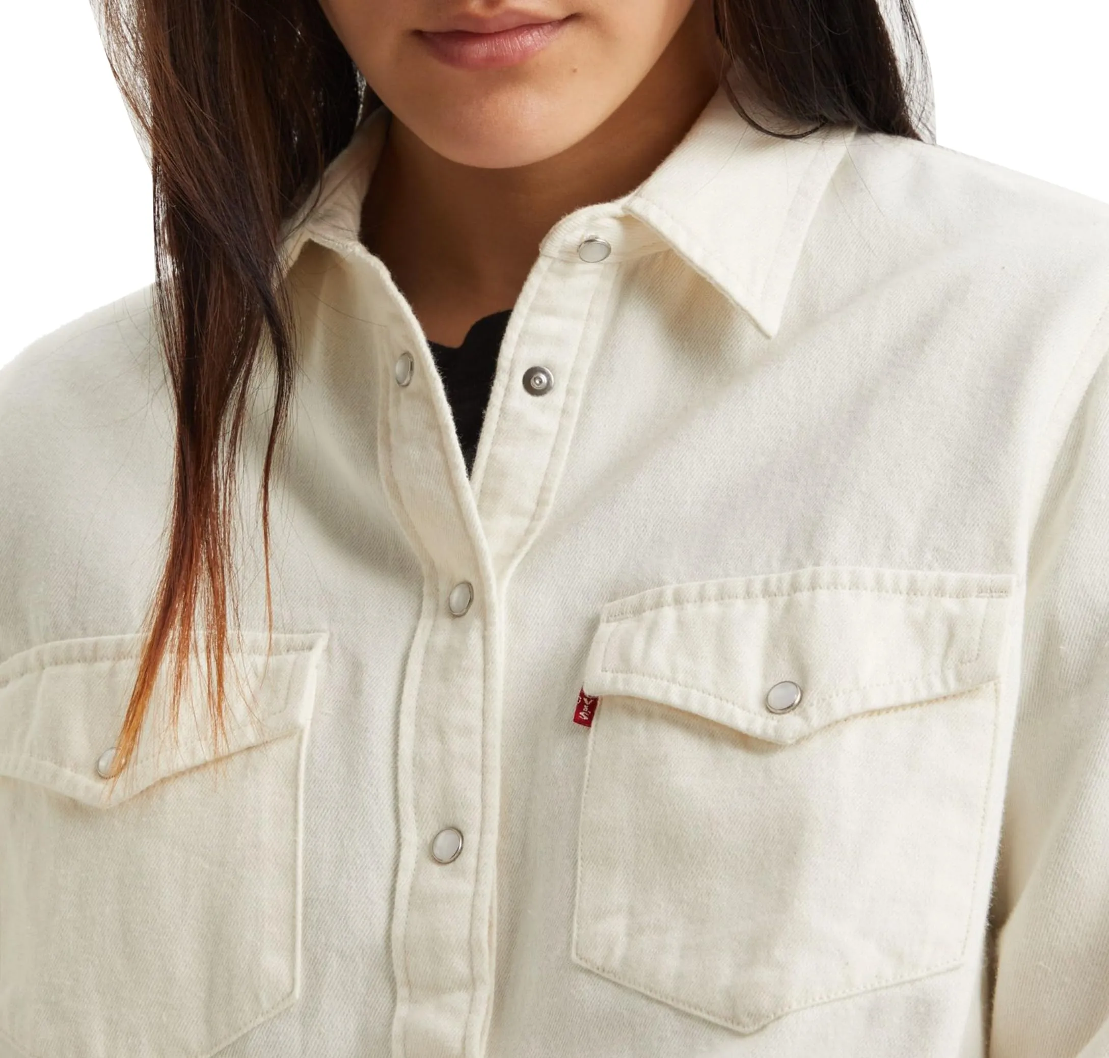 Levi's Iconic Western, Donna, Ecru Crew 4, XXS - immagine 8
