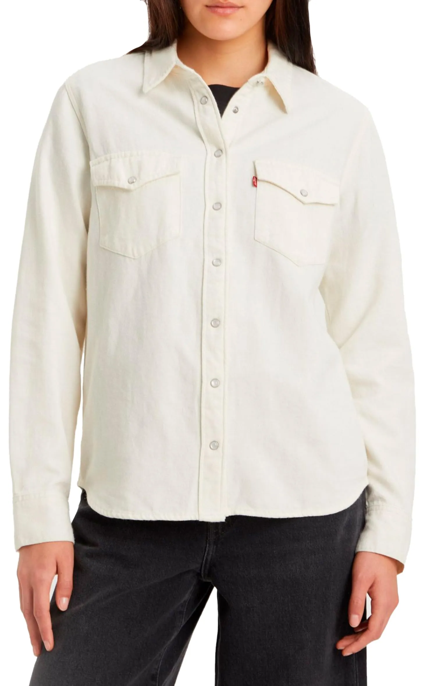 Levi's Maglietta da Donna Iconic Western, Ecru Crew 4, XXL - immagine 3