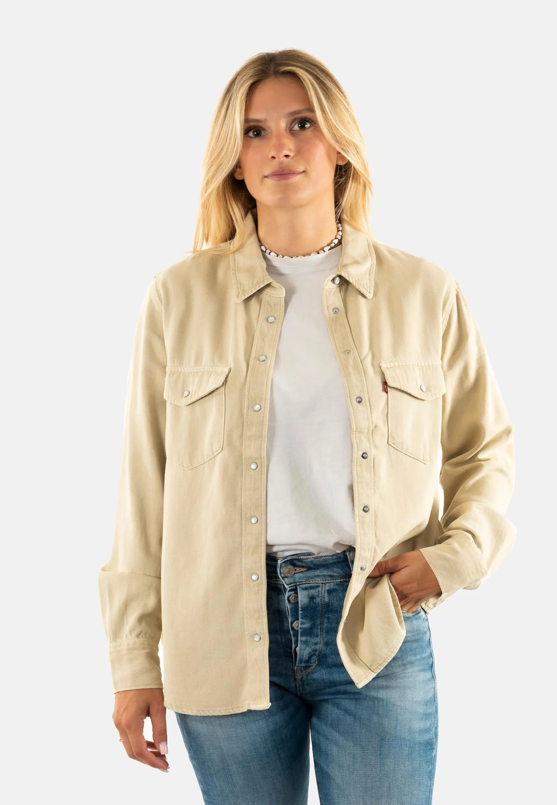 Levi's Iconic Western Spacey Brown Rice Top, Spacey Brown Rice To, S - immagine 2