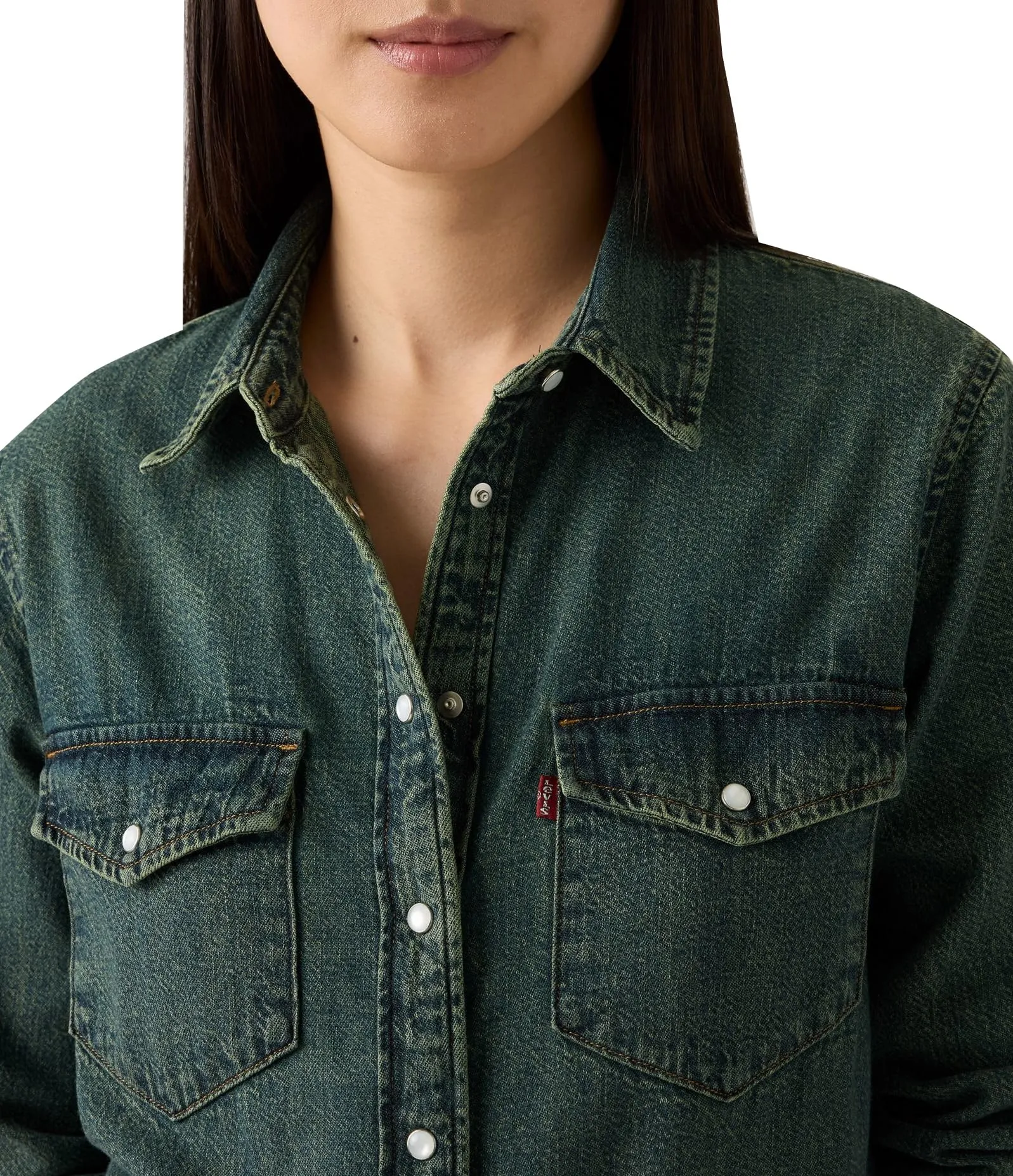 Levi's Camicia da Donna Iconic Western, Verdant Ventures Top, M - immagine 4
