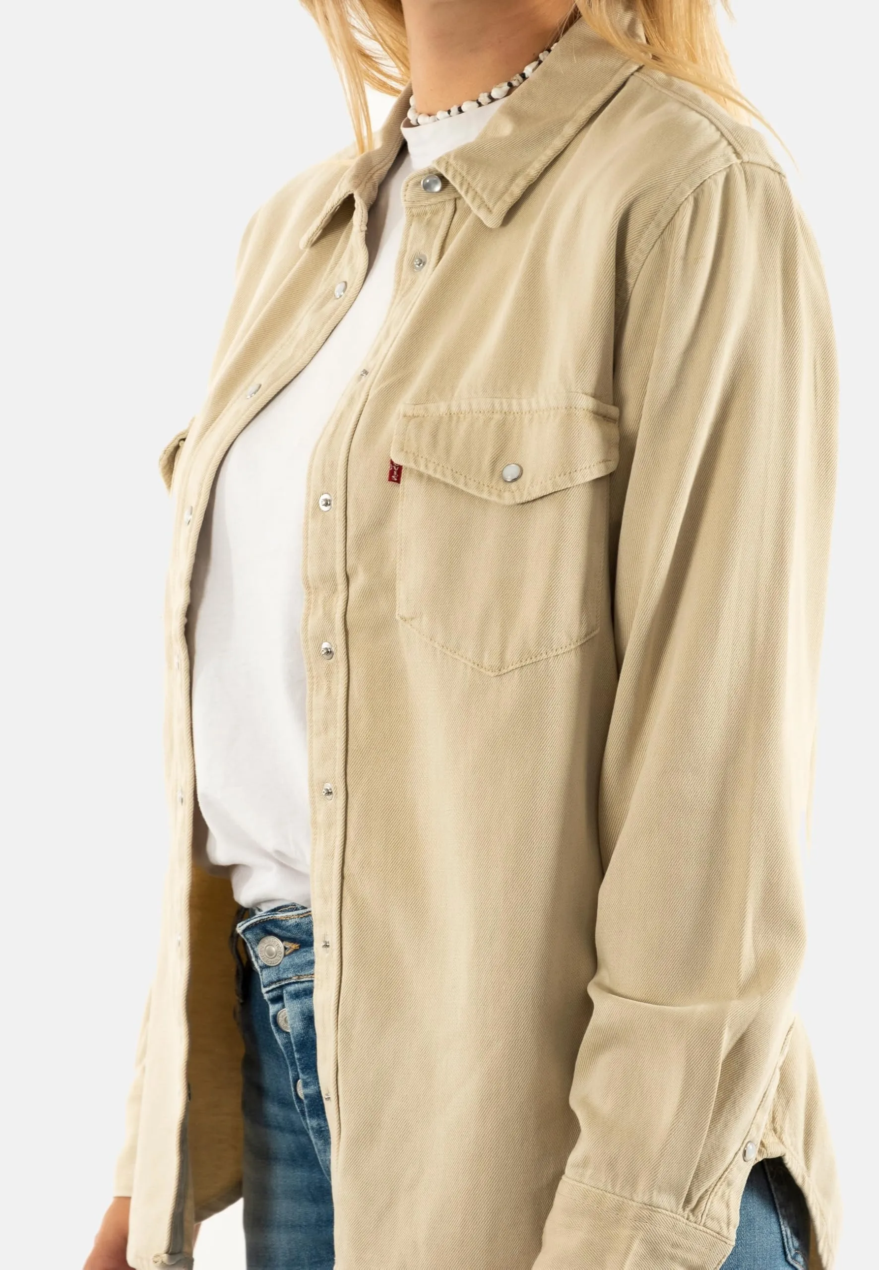 Levi's Iconic Western Spacey Brown Rice Top, Spacey Brown Rice To, XS - immagine 3