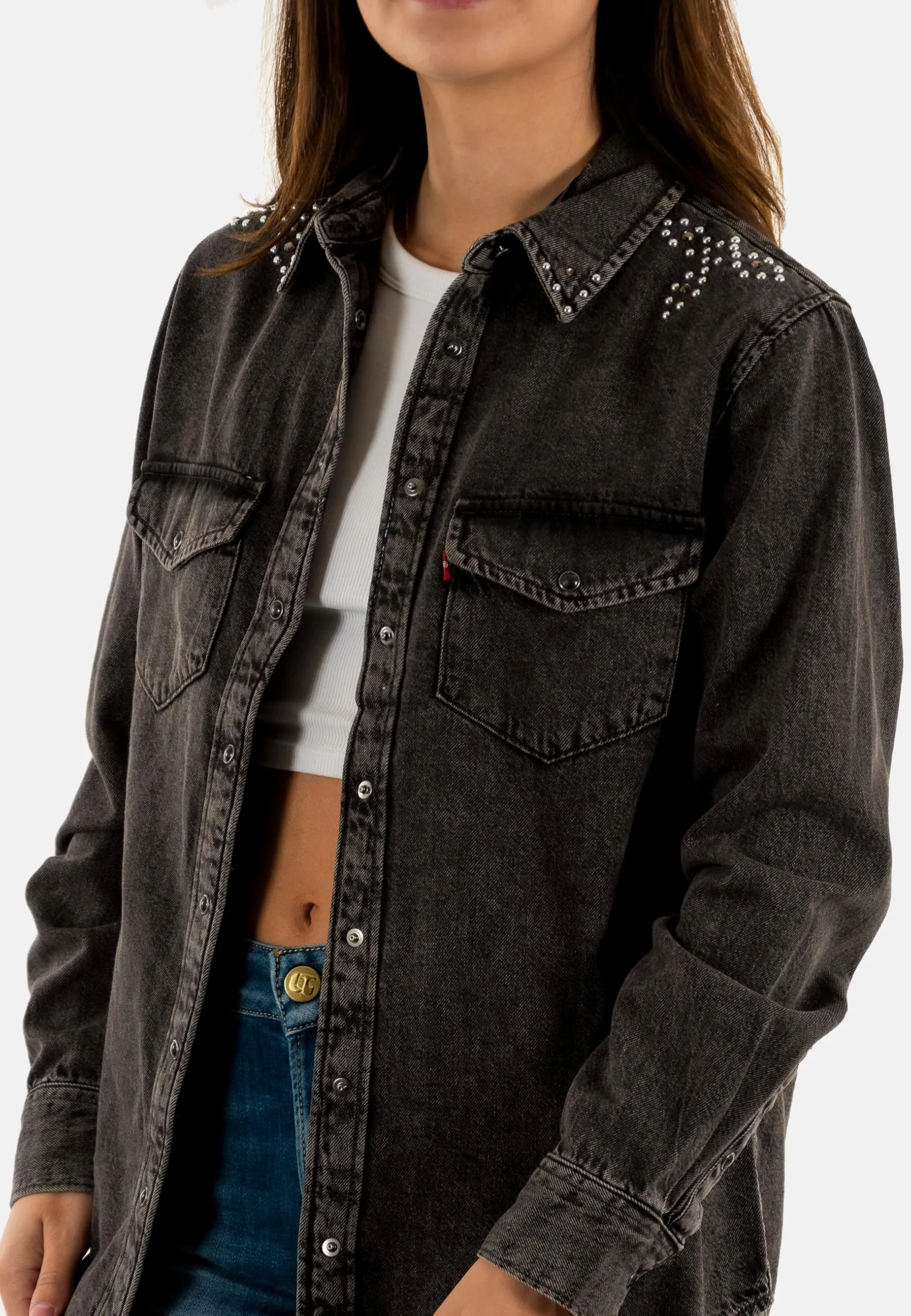 Levi's Camicia da Donna Iconic Western, Bejewled Western, M - immagine 3