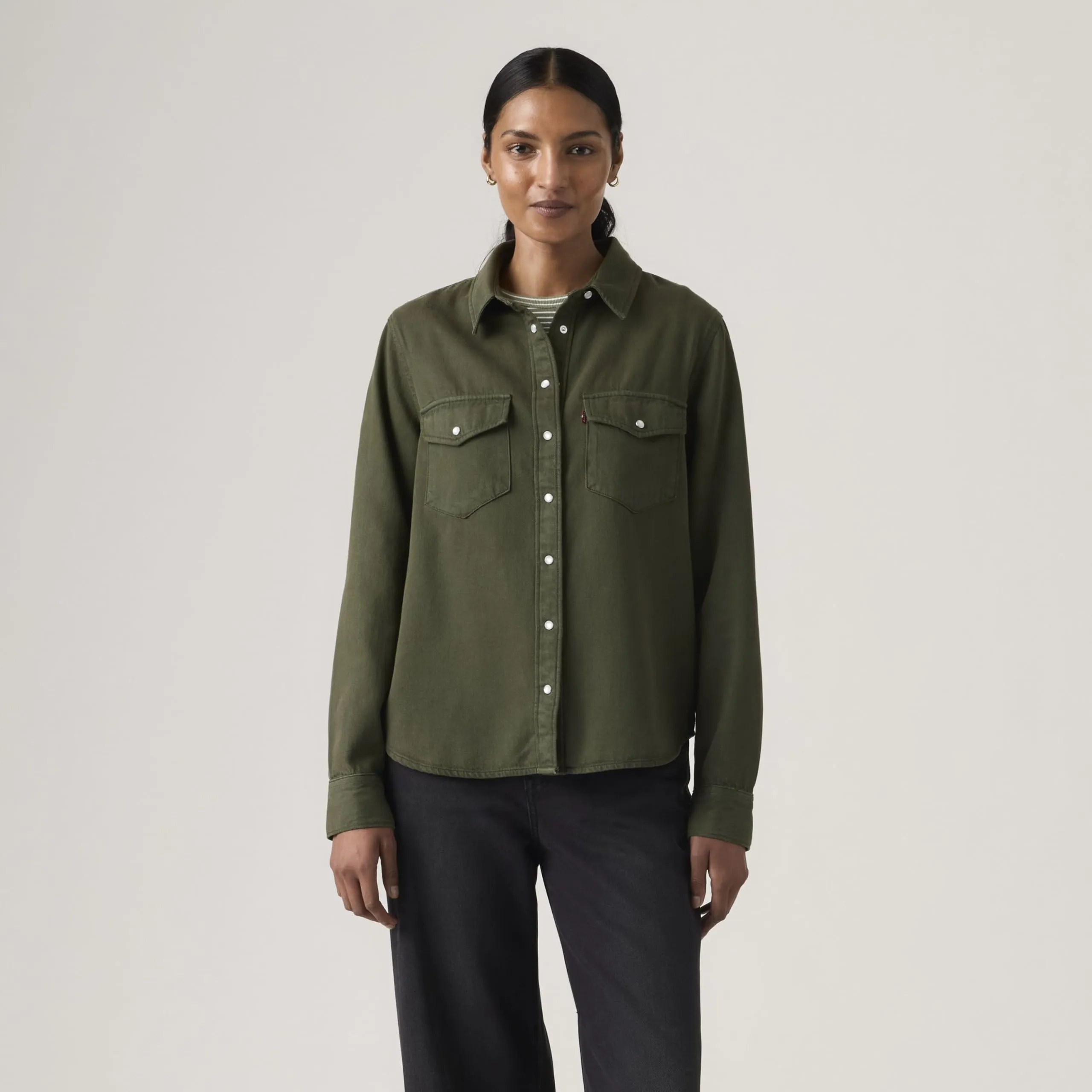 Levi's Iconic Western - Camicia a bottone basso, Deep Depths GD, M da donna - immagine 9