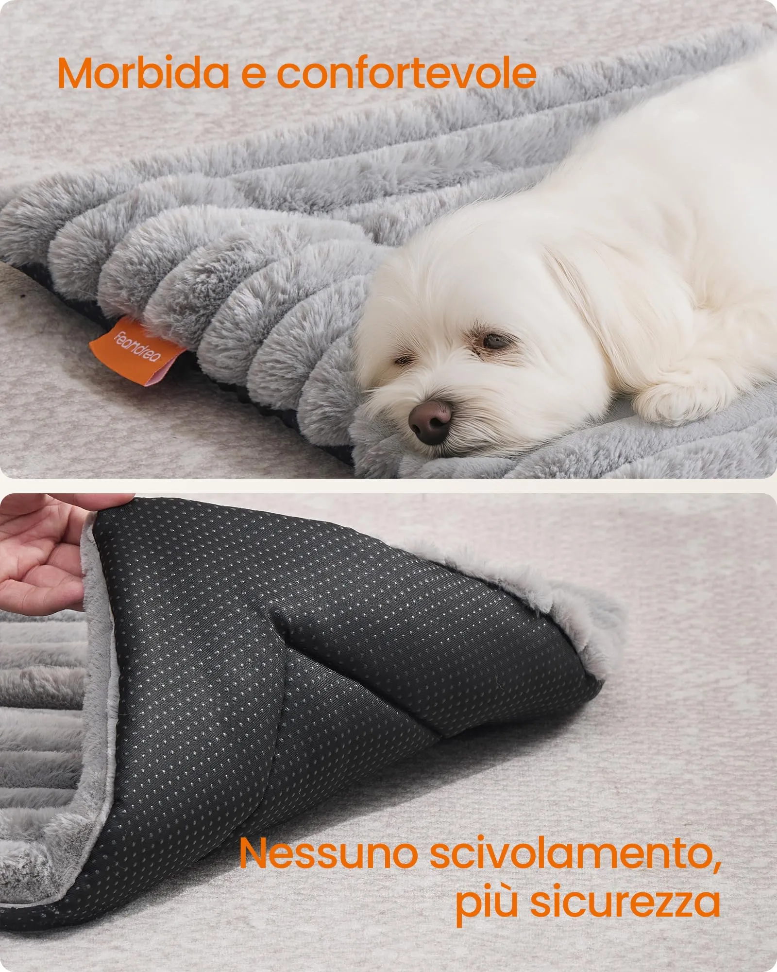 Feandrea Cuccia Cane Interno, Cuscino Cane, 60 x 45 cm, Lavatrice - immagine 4
