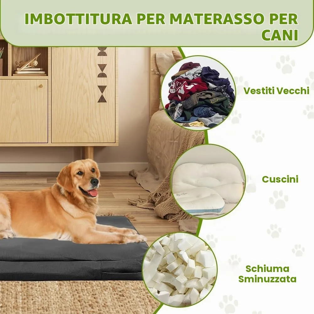 DUJUIKE Coprimaterasso di Ricambio Impermeabile per Cani, coprimaterasso per Animali Domestici, coprimaterasso per Cani Lavabile e sfoderabile, copricuccia con Cerniera (Nero, XXL(137 x 92 x 10cm)) - immagine 6