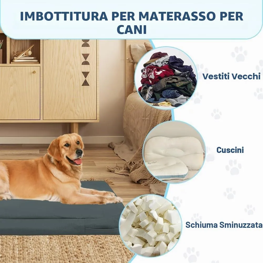 DUJUIKE Coprimaterasso di Ricambio Impermeabile per Cani, coprimaterasso per Animali Domestici, coprimaterasso per Cani Lavabile e sfoderabile, copricuccia (Grigio Scuro, XXL(137 x 92 x 10cm)) - immagine 6