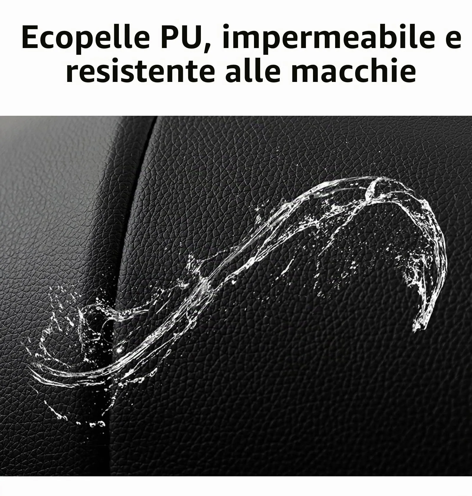 Reenborn Pelle PU Passeggino Trio, Passeggino 3 in 1 con Due Modi Reversibili Spingere, Trio Neonati con Design Pieghevole in Un Clic, Telaio Alluminio Paesaggistico Alto (518 Black) - immagine 2