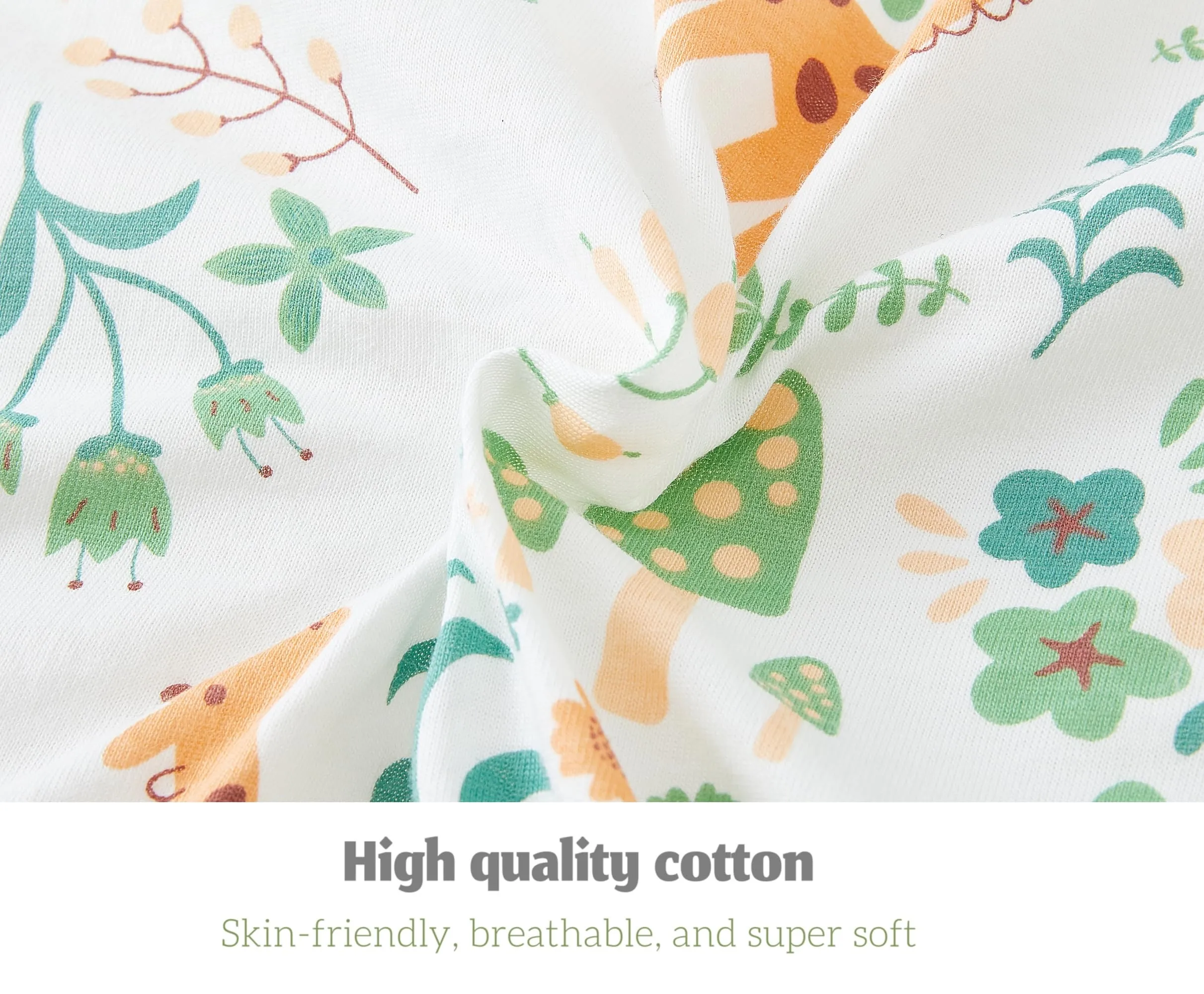 Chilsuessy, confezione da 2 sacchi nanna invernali unisex per tutto l'anno, con gambe, 2,5 Tog, con piedi per bambini, colore verde A + giraffa, 70 cm, altezza del bambino 75-85 cm - immagine 7