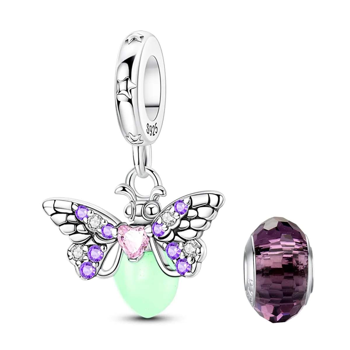 LNQOBU Charms Colgante Camaleón Charm Donna Argento Sterling 925Bead Charme da Donna per Bracciali e Collane - immagine 1