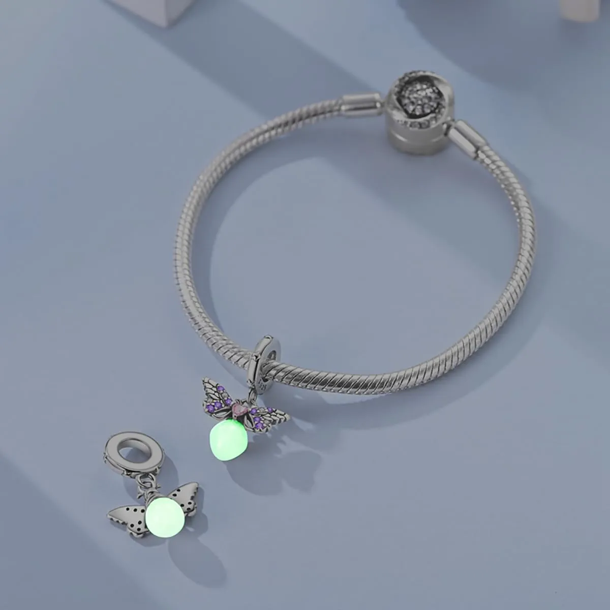 LNQOBU Charms Colgante Camaleón Charm Donna Argento Sterling 925Bead Charme da Donna per Bracciali e Collane - immagine 3
