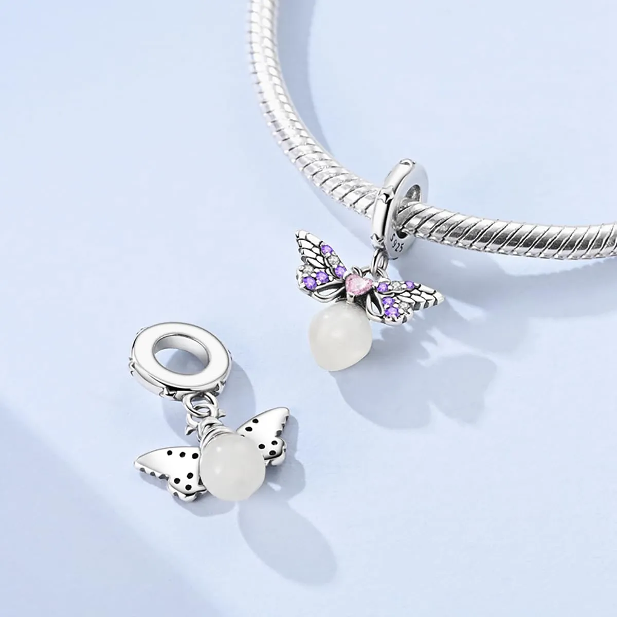 LNQOBU Charms Colgante Camaleón Charm Donna Argento Sterling 925Bead Charme da Donna per Bracciali e Collane - immagine 5