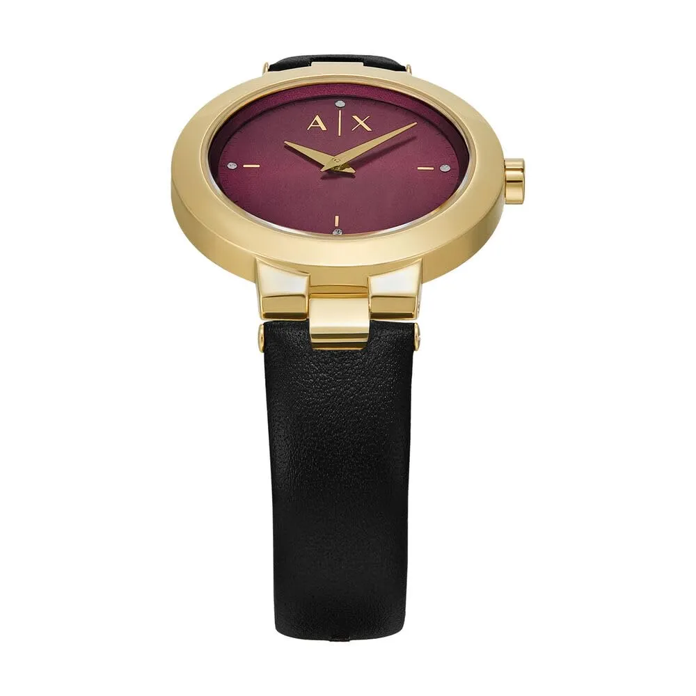Armani Exchange Orologio da donna, Movimento al quarzo a due lancette e cassa da 36 mm con cinturino in acciaio o pelle - immagine 5