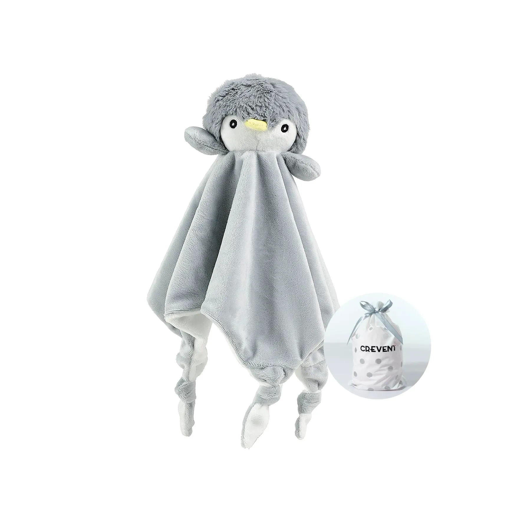 CREVENT Loveys - Coperta di sicurezza in peluche per neonati e ragazzi, per compleanno (pinguino) - immagine 1