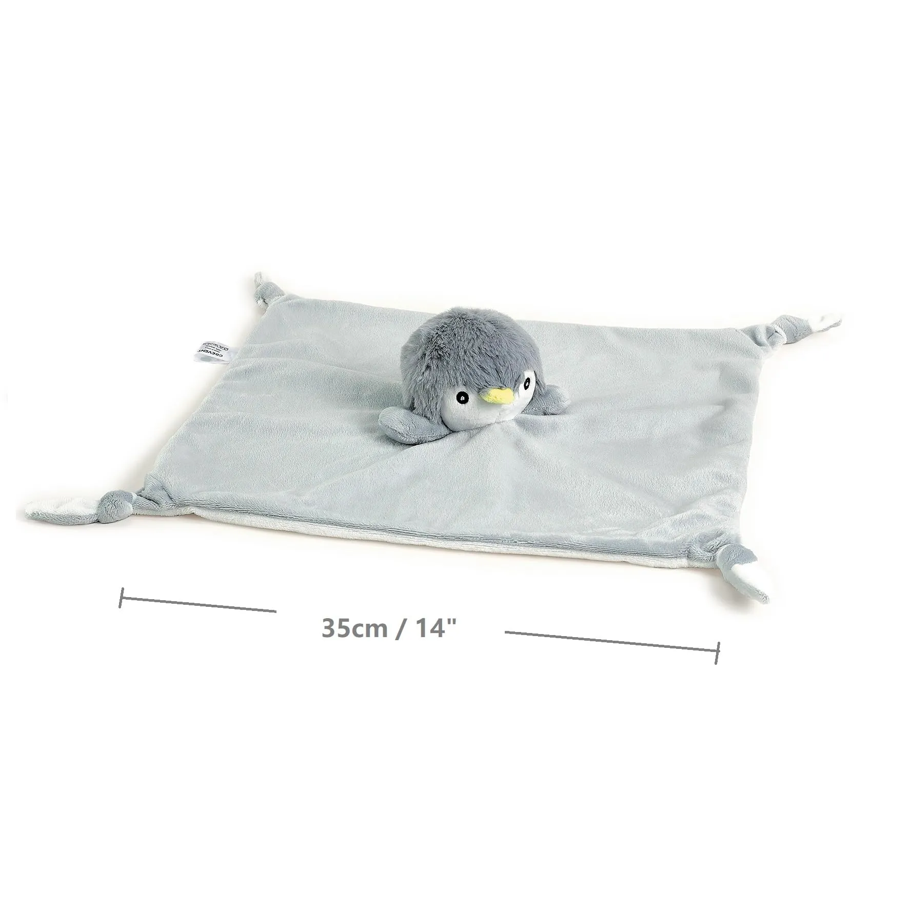 CREVENT Loveys - Coperta di sicurezza in peluche per neonati e ragazzi, per compleanno (pinguino) - immagine 2