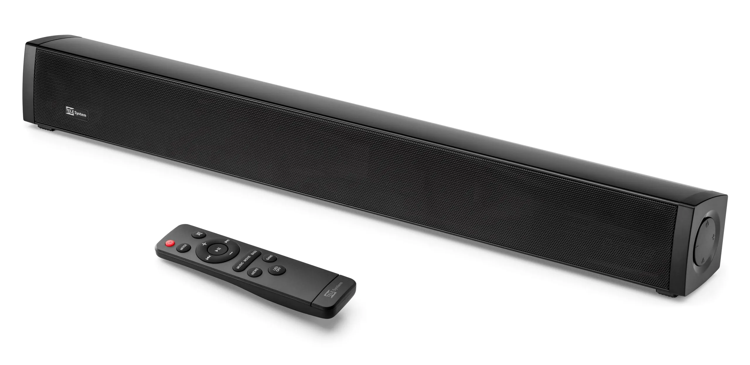 TELE System Soundbar TS5430W SONIC 30W Bluetooth 5.0, 12V con HDMI ARC, AUX, USB, per TV e Camper – Audio Potente, Design Compatto, Cavo Auto Incluso, Lettore Multimediale, Telecomando - immagine 1