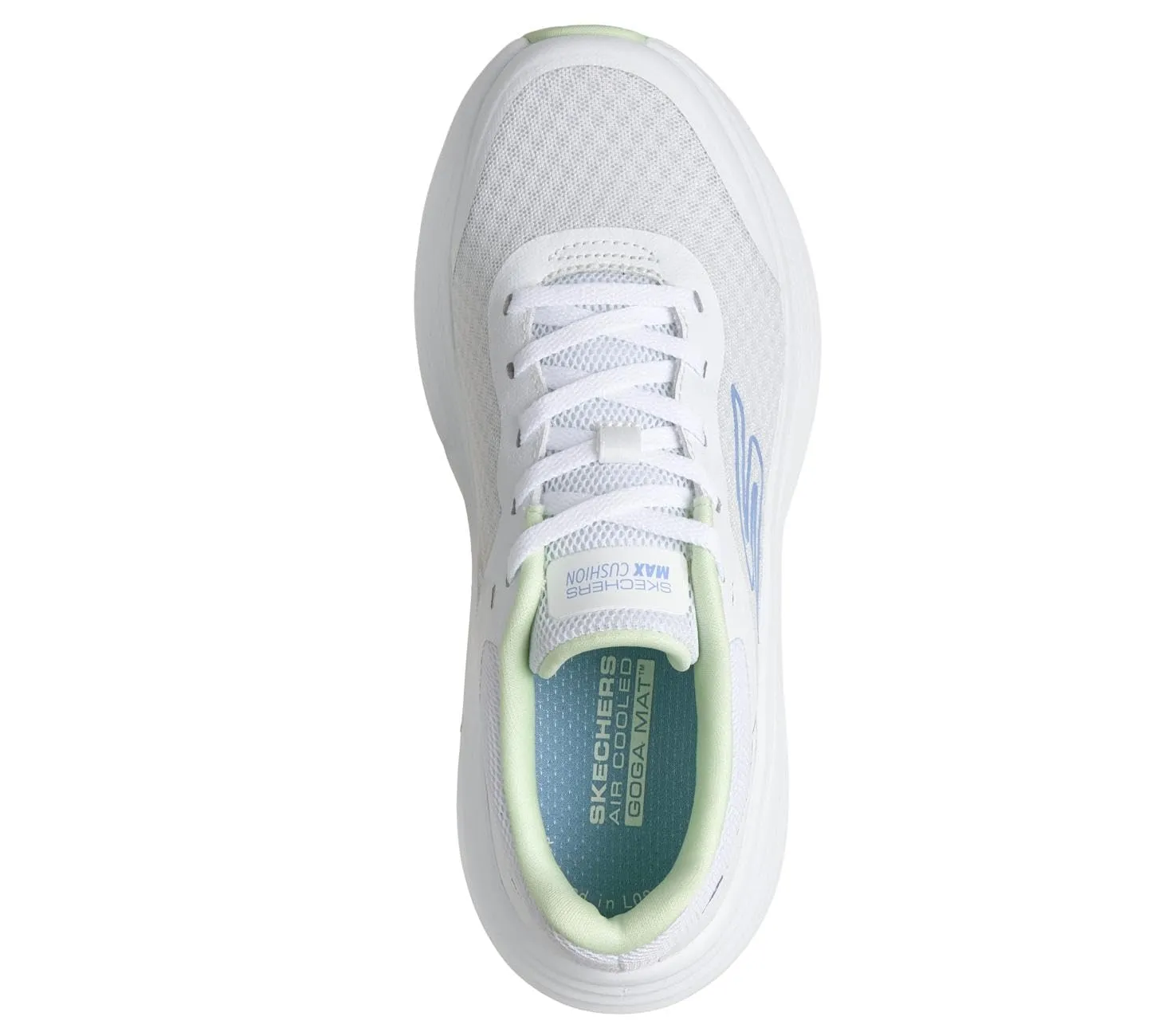 Skechers Donna Max Cushioning Endeavour Canova Trainers, White Synthetic/Mint Trim, 38.5 EU - immagine 3