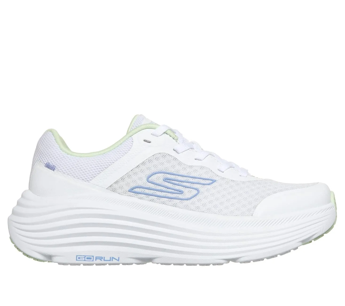 Skechers Donna Max Cushioning Endeavour Canova Trainers, White Synthetic/Mint Trim, 38 EU - immagine 4