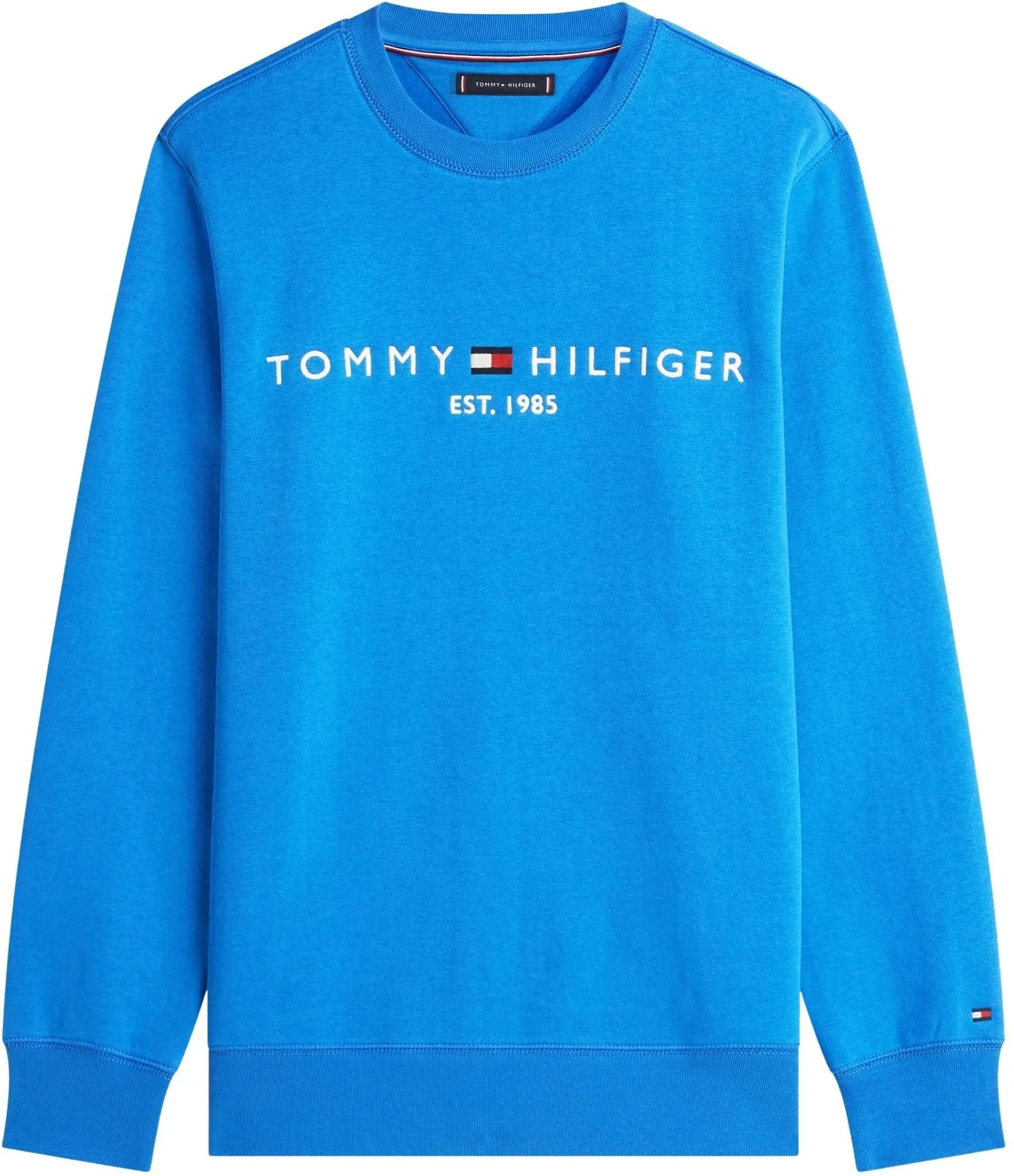 Tommy Hilfiger Uomo Felpa Logo Senza Cappuccio, Blu (Blue Orbit), XL - immagine 6