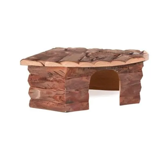 TRIXIE 62043 Jesper - Casetta angolare per porcellini d'India, conigli nani, in corteccia d'albero, 42x15x30 cm - immagine 3