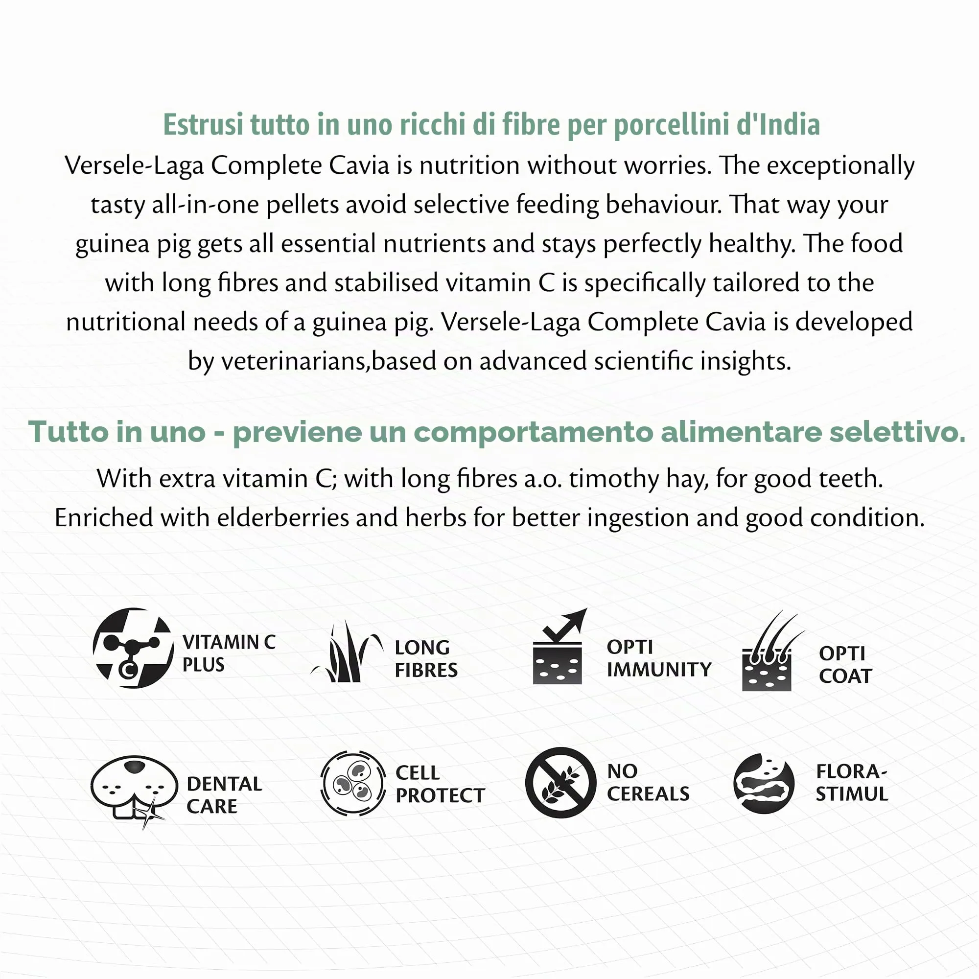 Versele-Laga Complete Cavia alimentazione completa | 500 g | Pellet per cavie | Contiene fieno di fleolo | Arricchito con bacche di sambuco ed erbe aromatiche - immagine 3