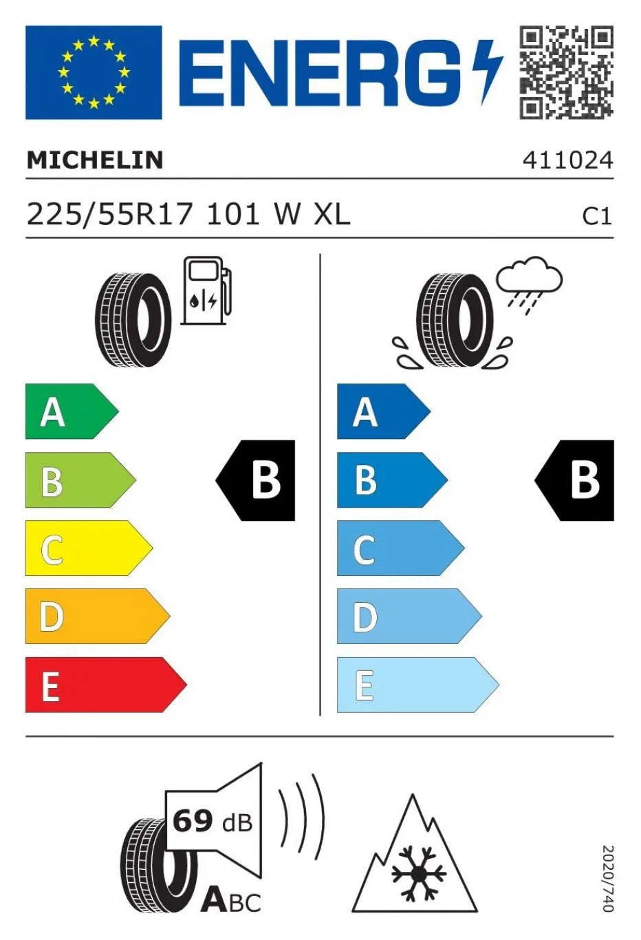 Michelin CROSSCLIMATE + XL 225/55/R 17 101 W - Pneumatico Estivo - B/C/75 - immagine 2