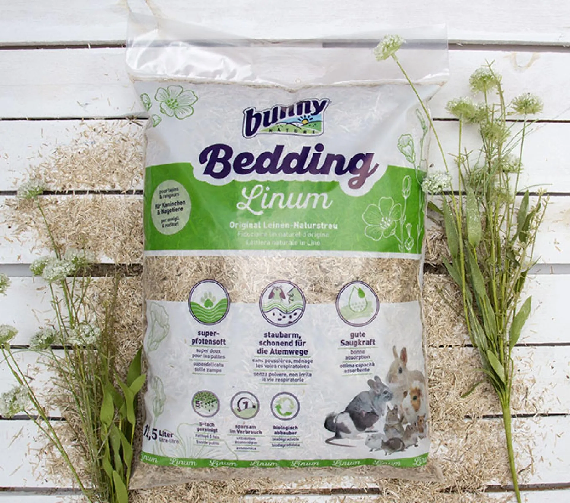 Bunny Bedding Linum 12,5 Liter Einstreu - immagine 7