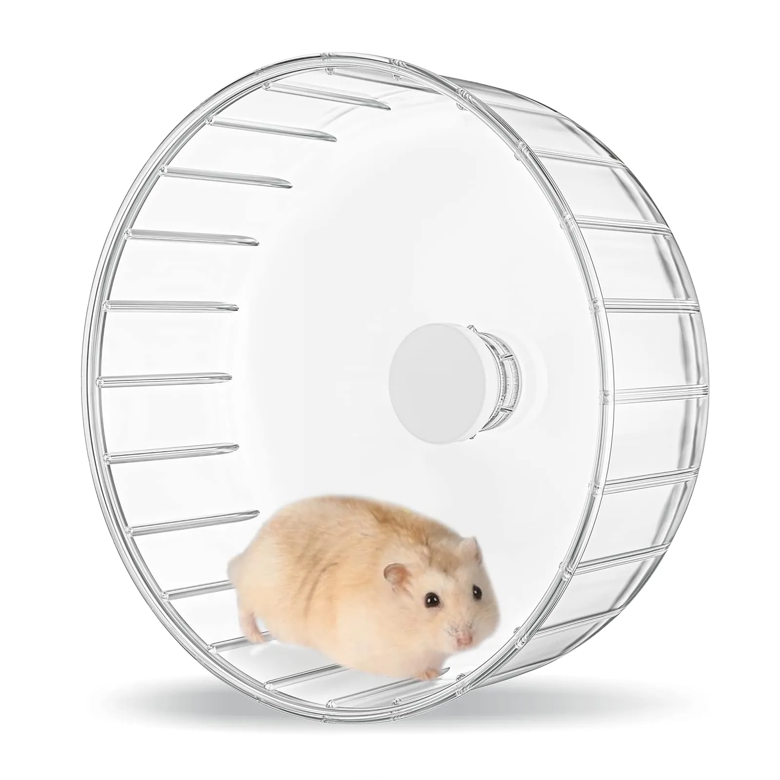 BUCATSTATE Ruota Criceto, 15cm Super Silenziosa Ruota da Corsa Trasparente per Criceti Piccoli Animali Domestici Criceto Gerbil - immagine 1