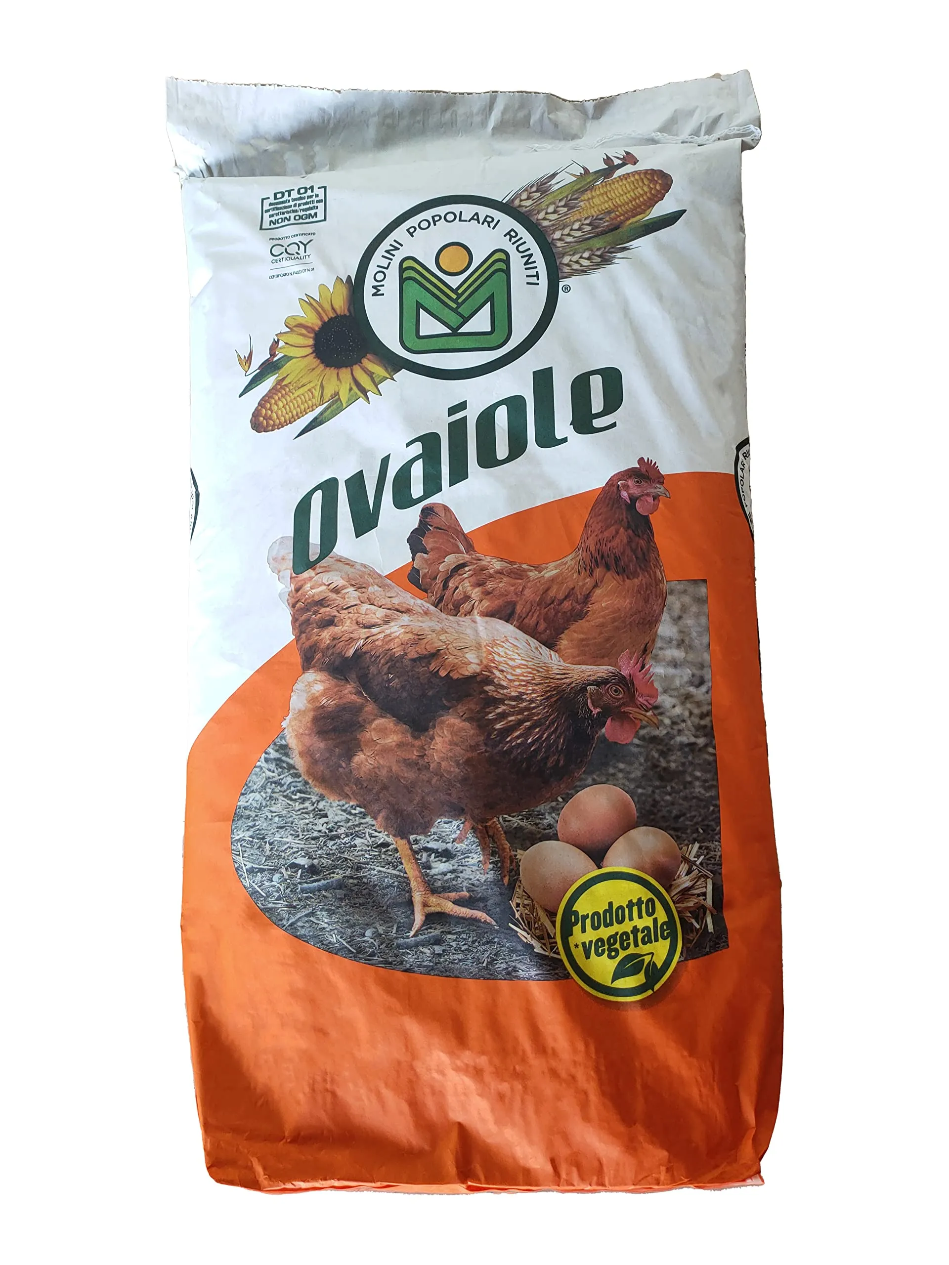 Molini Popolari Riuniti, Ovaiola, NO OGM, Mangime Galline Ovaiole 25 Kg - immagine 1