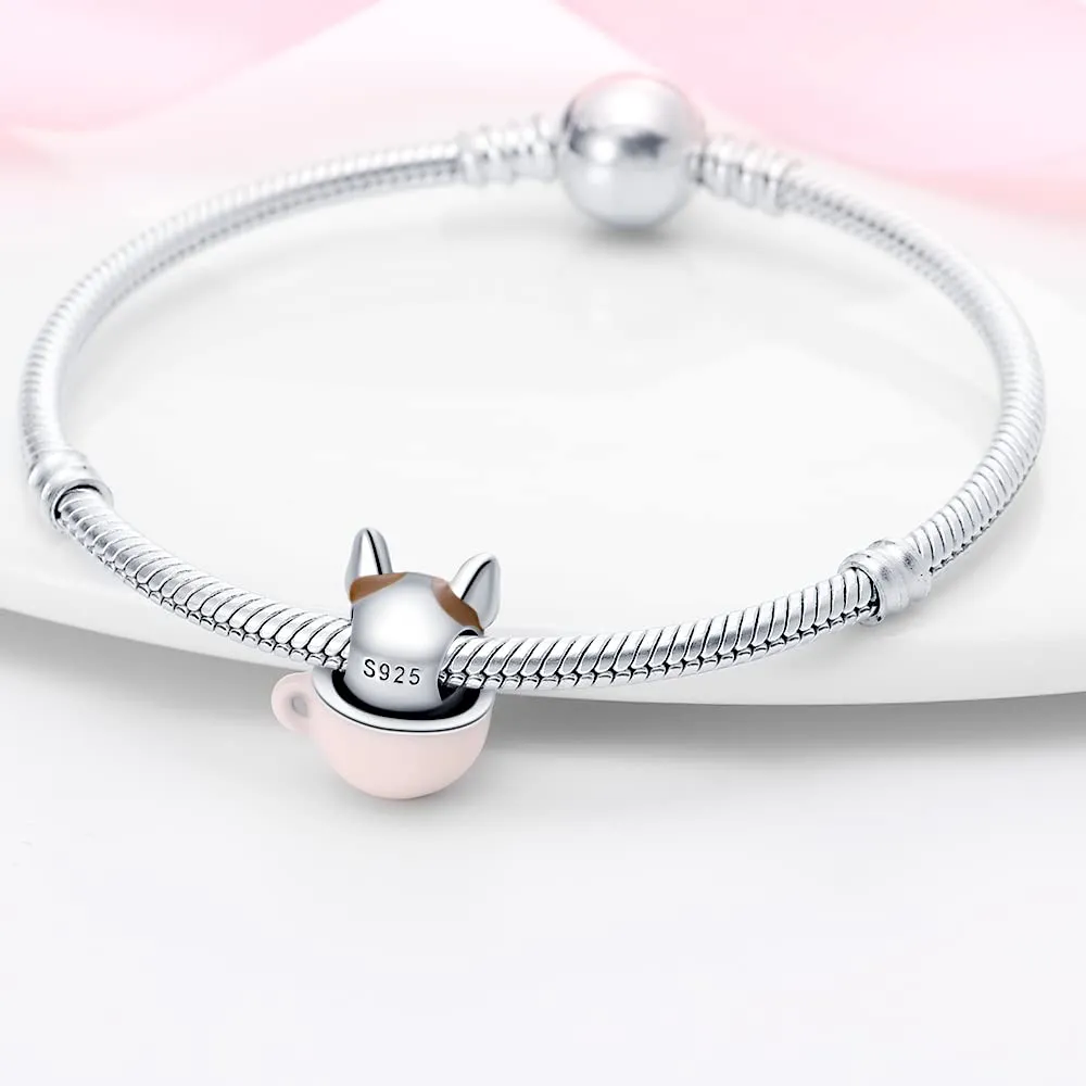 TINSLO Bead Charm Ciondolo Argento Sterling 925 con Cubic Zirconia Pendenti per Pandora Braccialetti, Compatibile con Braccialetti e Collane europei - immagine 3