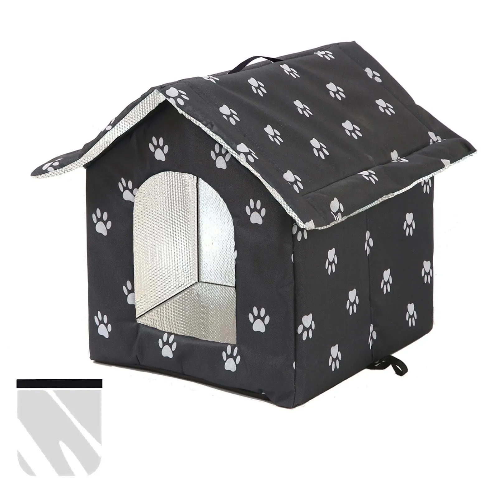 Casetta per Gatti per Esterni, Casetta per Gatti, Impermeabile, Cuccia Gatto Esterno Inverno con Tenda Timovibile - immagine 1