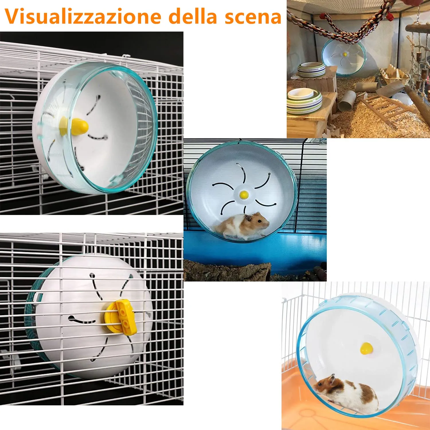 Norhogo 1 Pezzi Super Silenziosa Ruota Criceto, Acrilica Ruota Corsa, 12cm - immagine 9