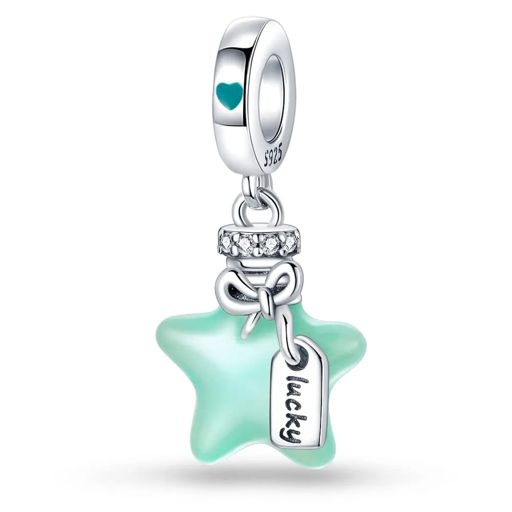 LNQOBU Ciondolo Lucciola Scintillante Charm Glow in the dark Charm Argento Sterling 925 Per Bracciali e Collan - immagine 1