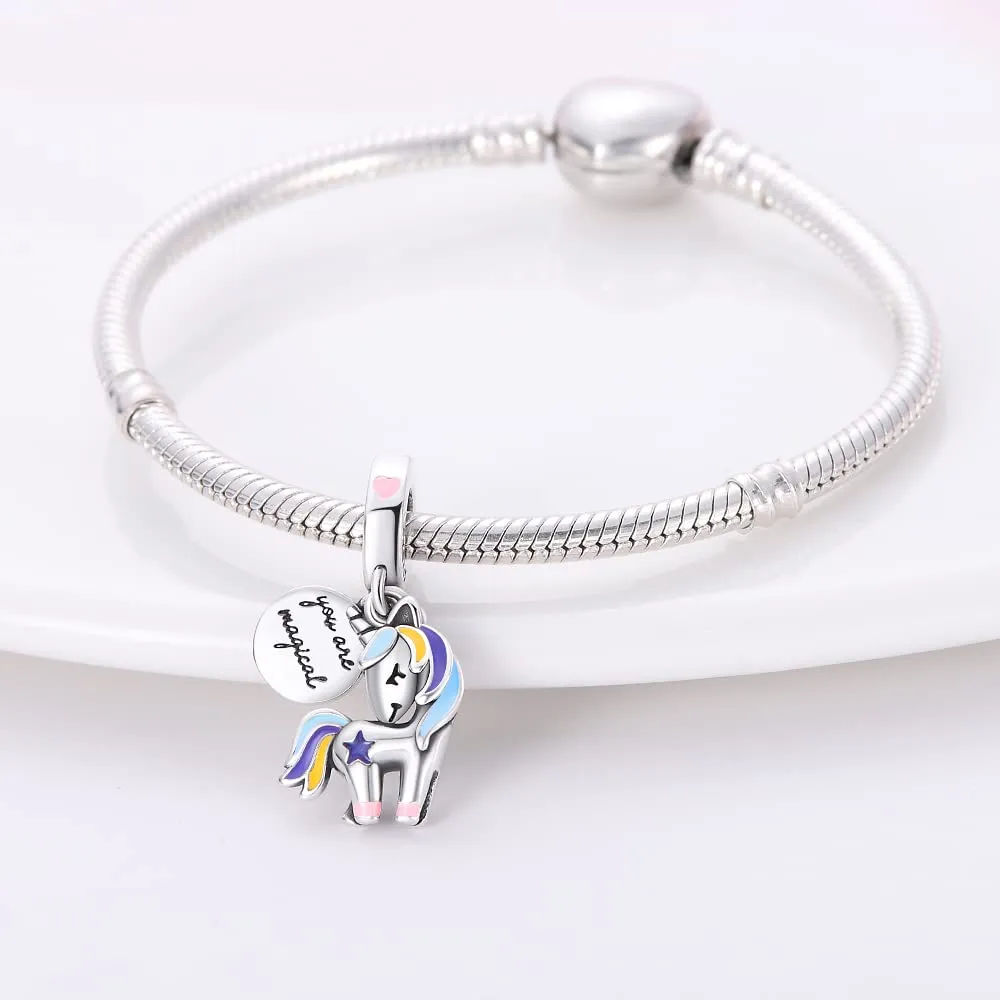 LNQOBU Ciondolo camaleonte Charm Donna Argento Sterling 925 Bead Charm da Donna per Bracciali e Collane - immagine 3