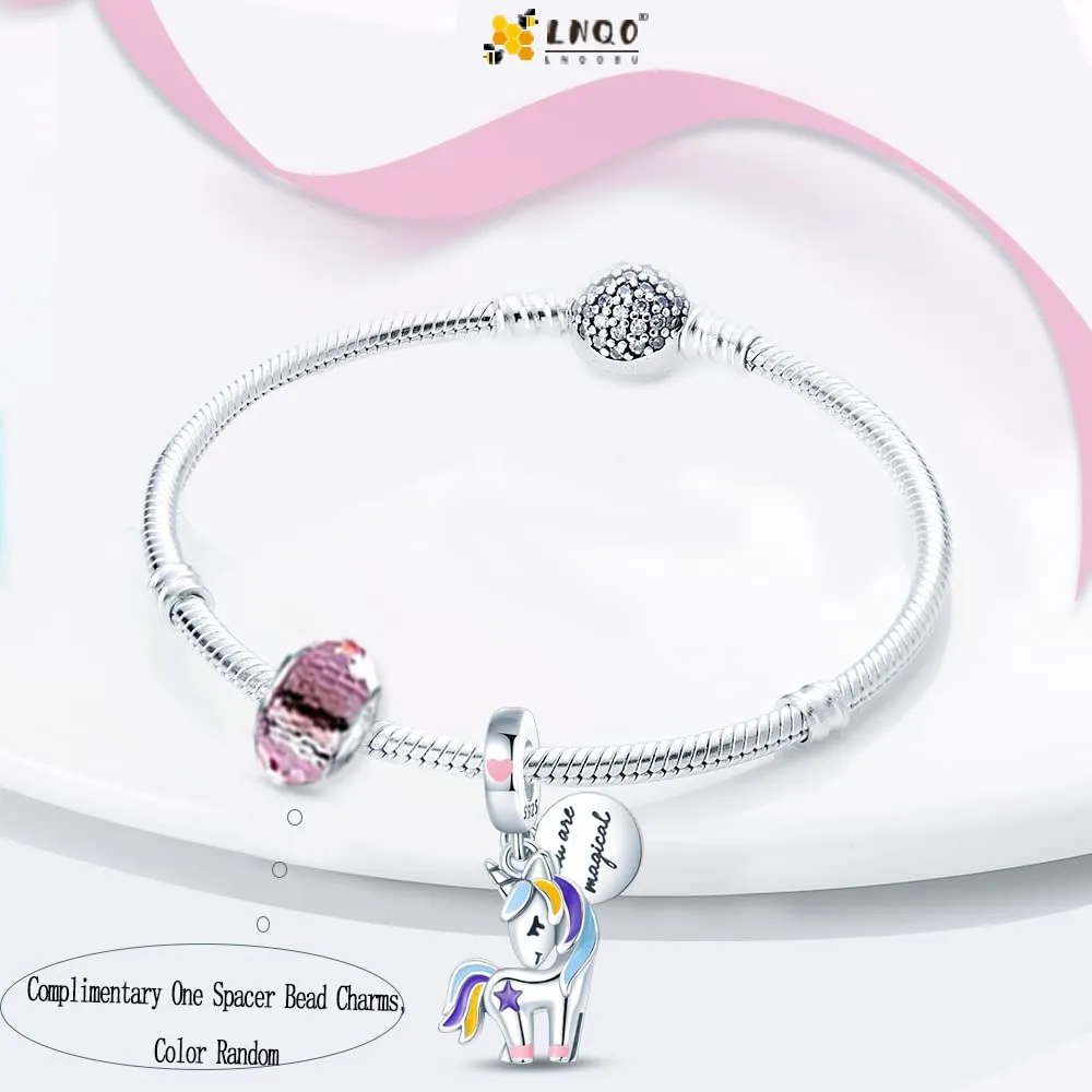 LNQOBU Ciondolo camaleonte Charm Donna Argento Sterling 925 Bead Charm da Donna per Bracciali e Collane - immagine 4