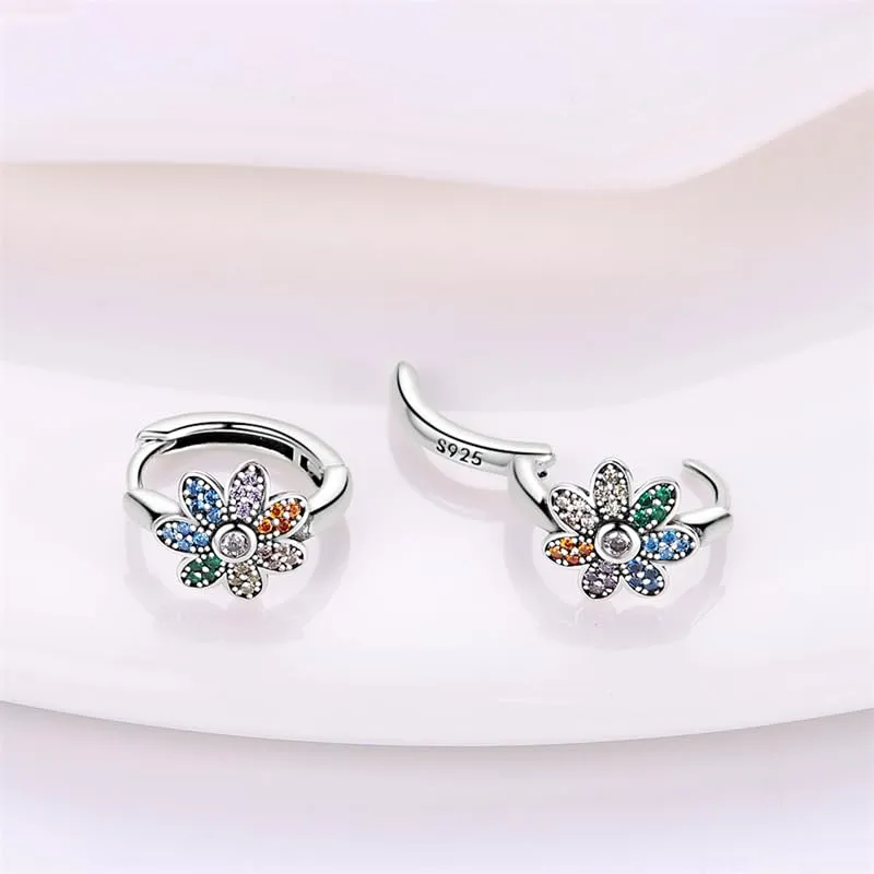 QIKAOLA S925 Orecchini in argento da donna Orecchini a cerchio ipoallergenici Orecchini Huggie con zirconia cubica - immagine 4