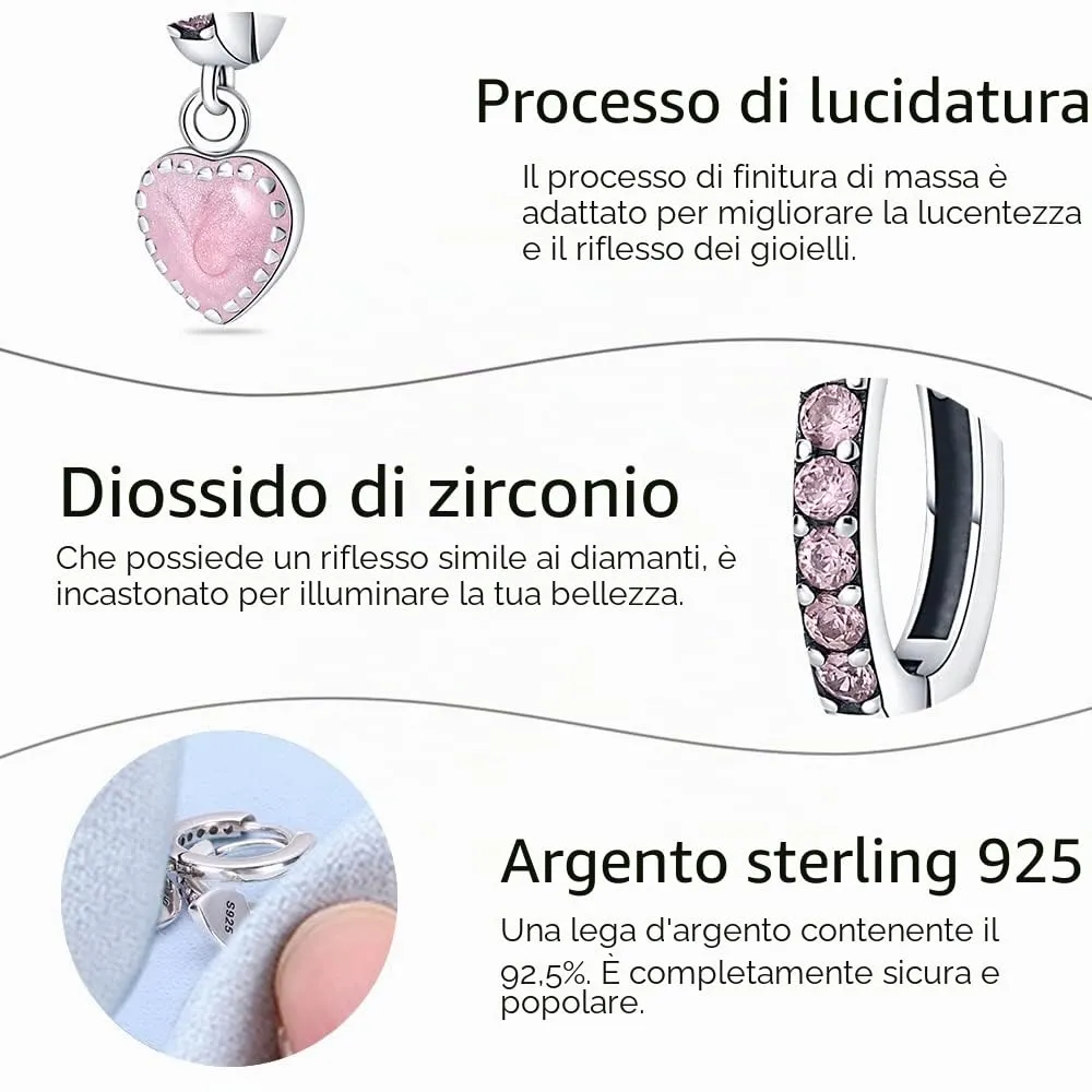 QIKAOLA S925 Orecchini in argento da donna Orecchini a cerchio ipoallergenici Orecchini Huggie con zirconia cubica - immagine 3