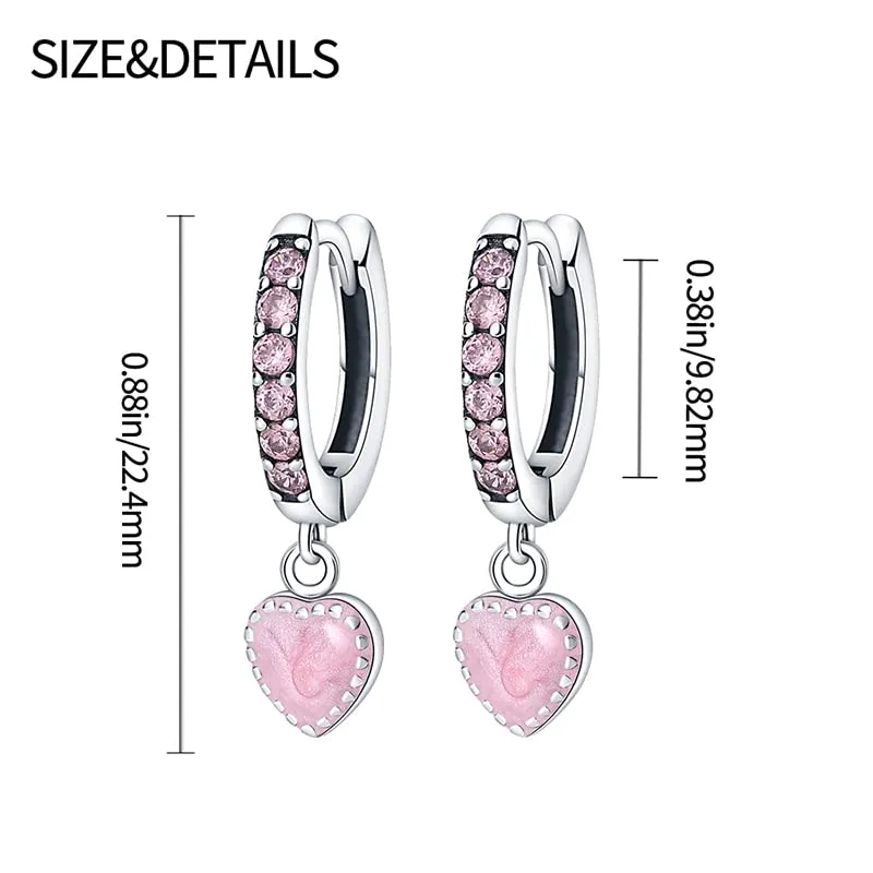 QIKAOLA S925 Orecchini in argento da donna Orecchini a cerchio ipoallergenici Orecchini Huggie con zirconia cubica - immagine 4