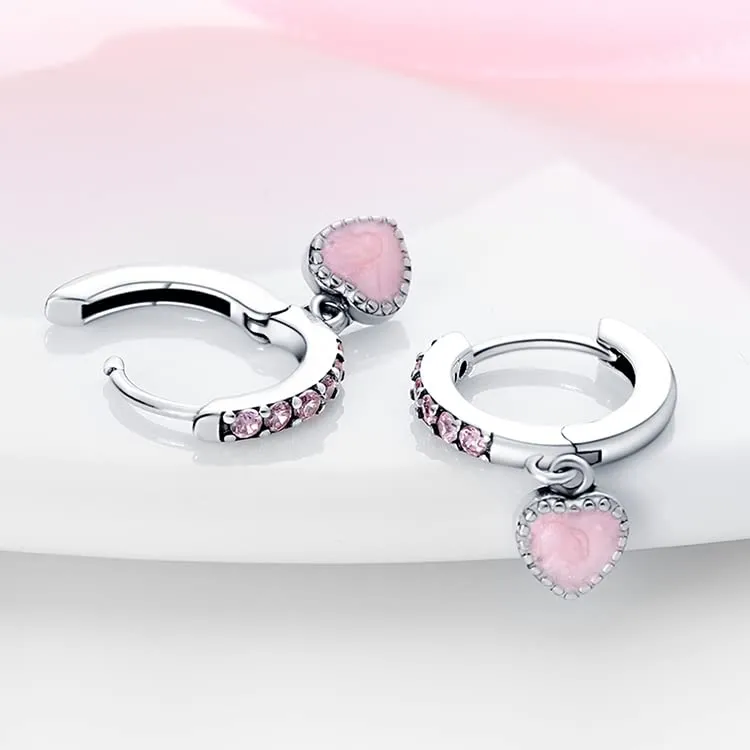 QIKAOLA S925 Orecchini in argento da donna Orecchini a cerchio ipoallergenici Orecchini Huggie con zirconia cubica - immagine 6