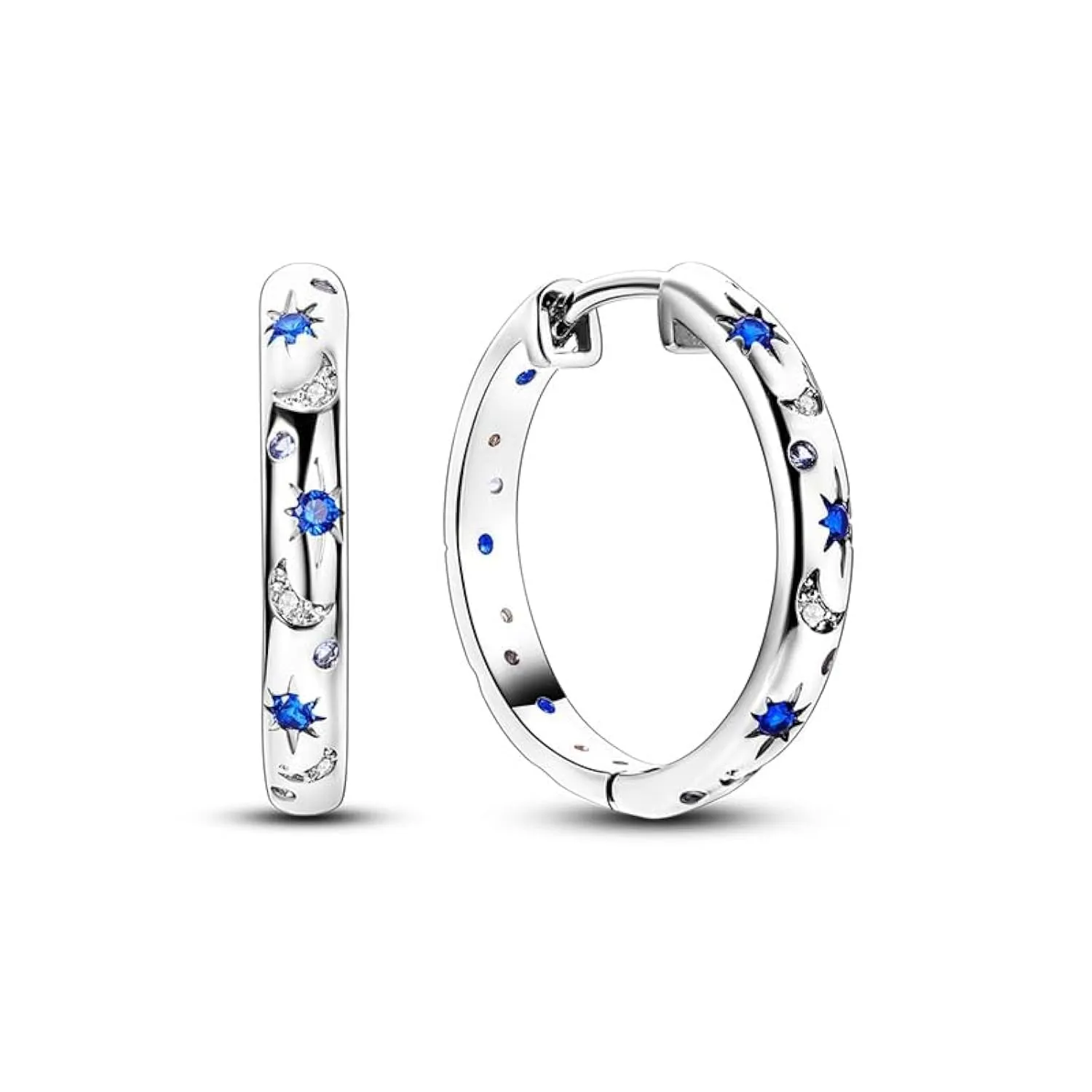 QIKAOLA S925 Orecchini in argento da donna Orecchini a cerchio ipoallergenici Orecchini Huggie con zirconia cubica - immagine 1